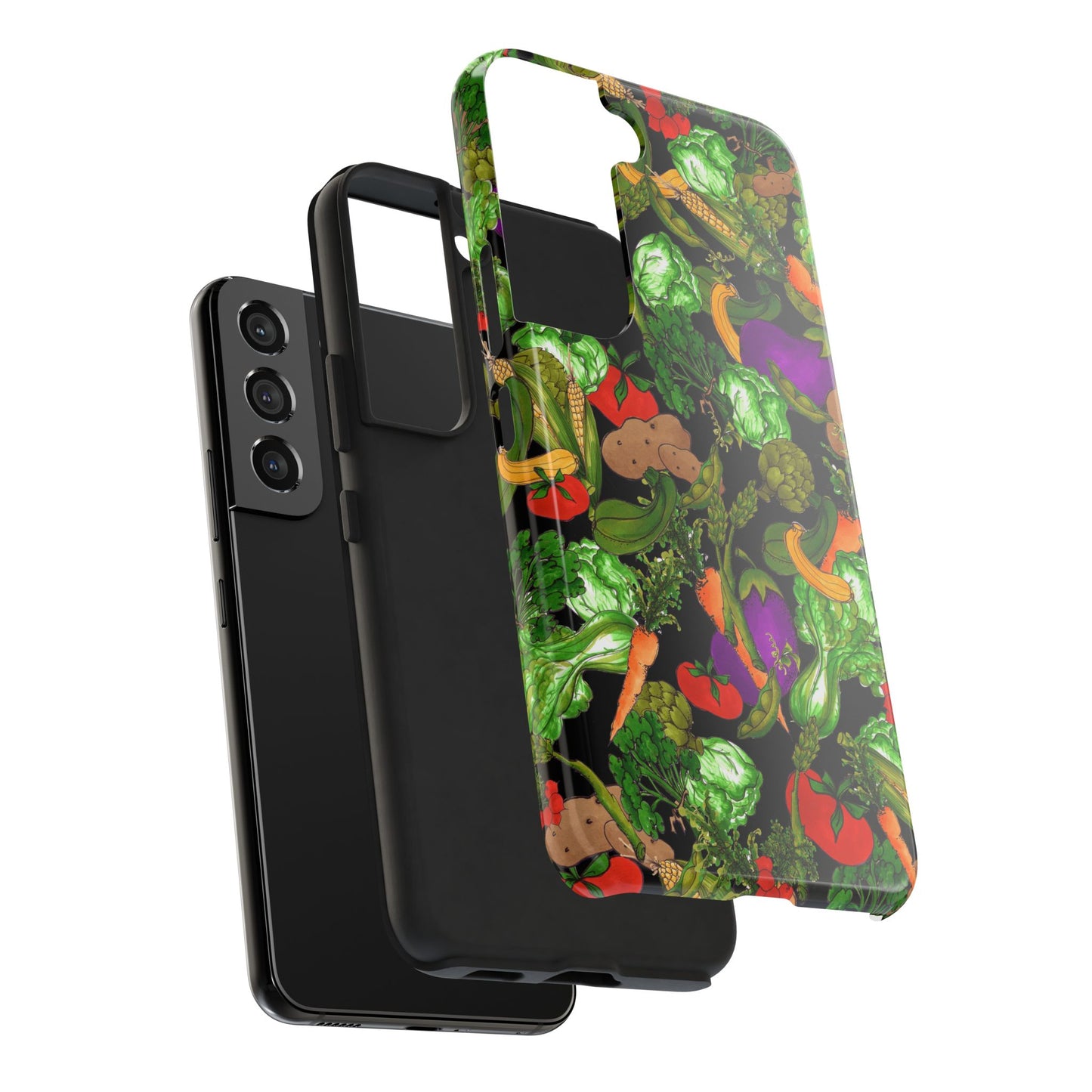 Veggie Jungle Black Phone Case