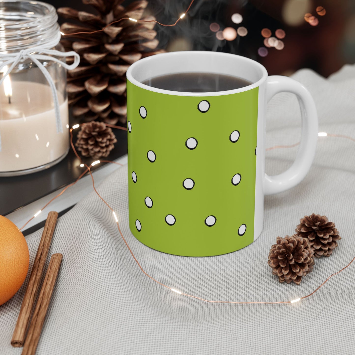 Dark Dots Lime Cup
