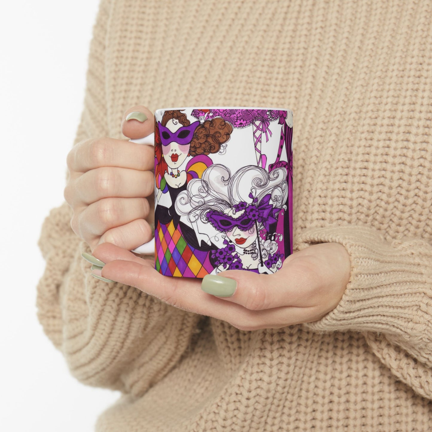 Crowded Dance Floor White Cup