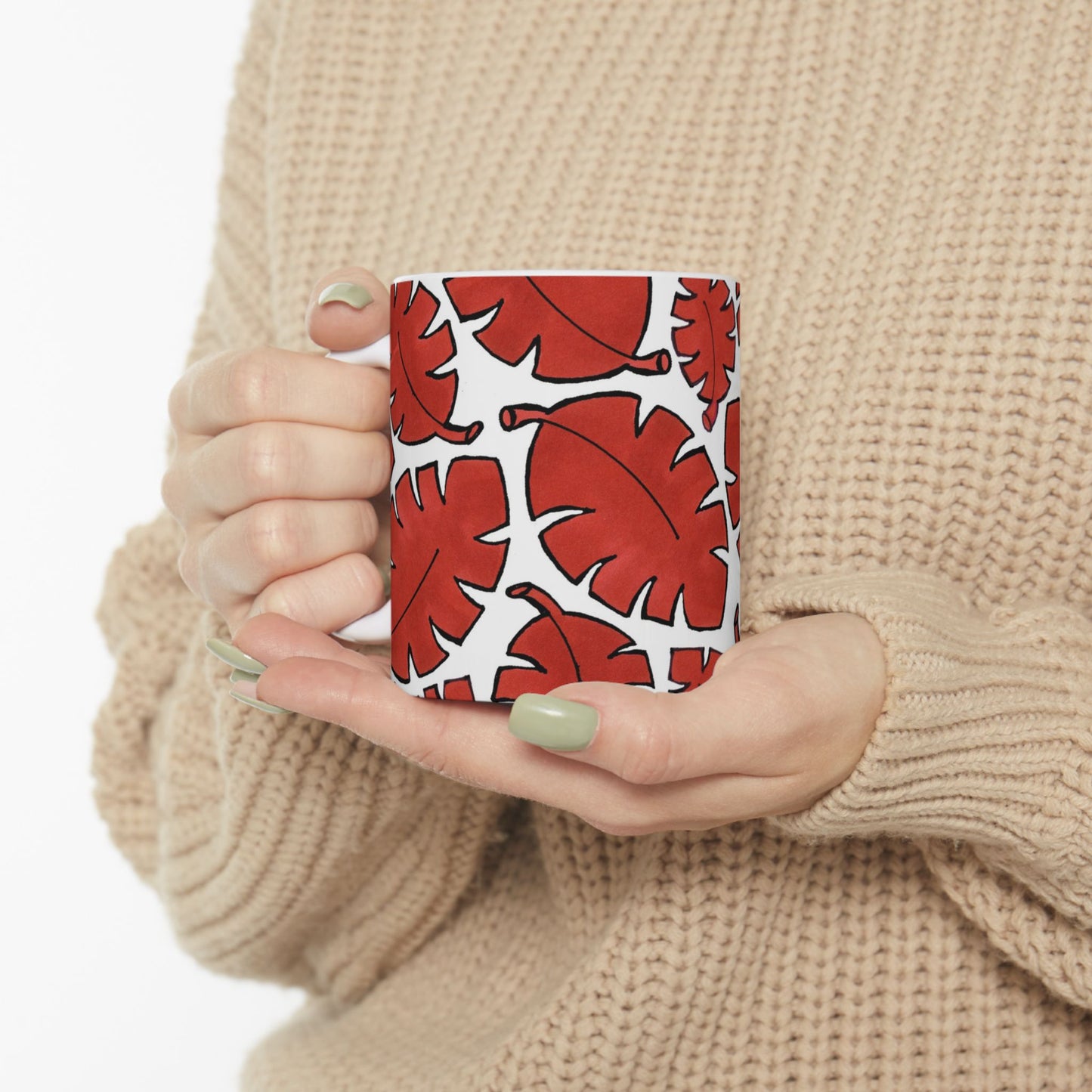 Red Bananas White Cup