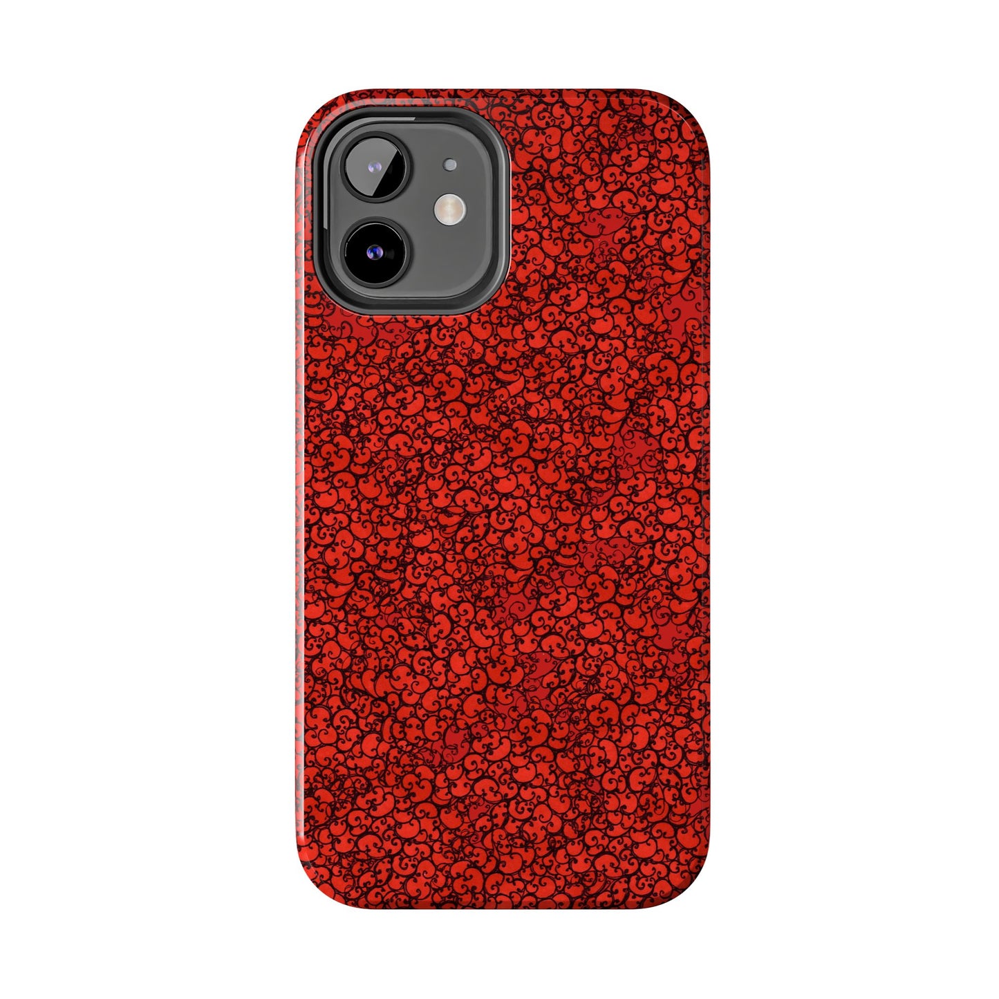 Scrollie Red / Black Phone Case