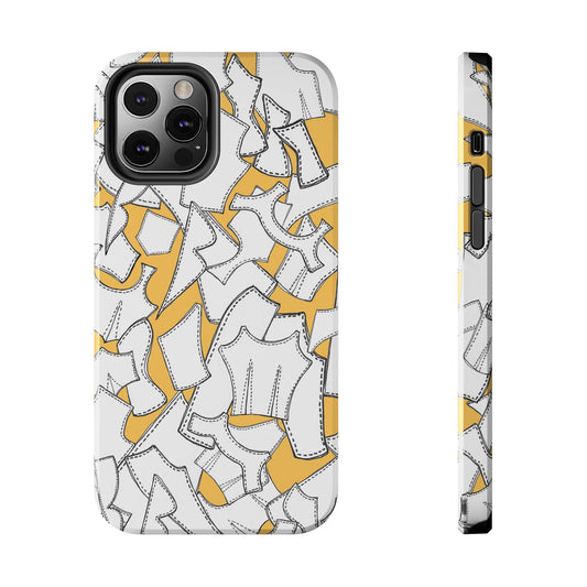 Pattern Pieces Yellow Phone Case