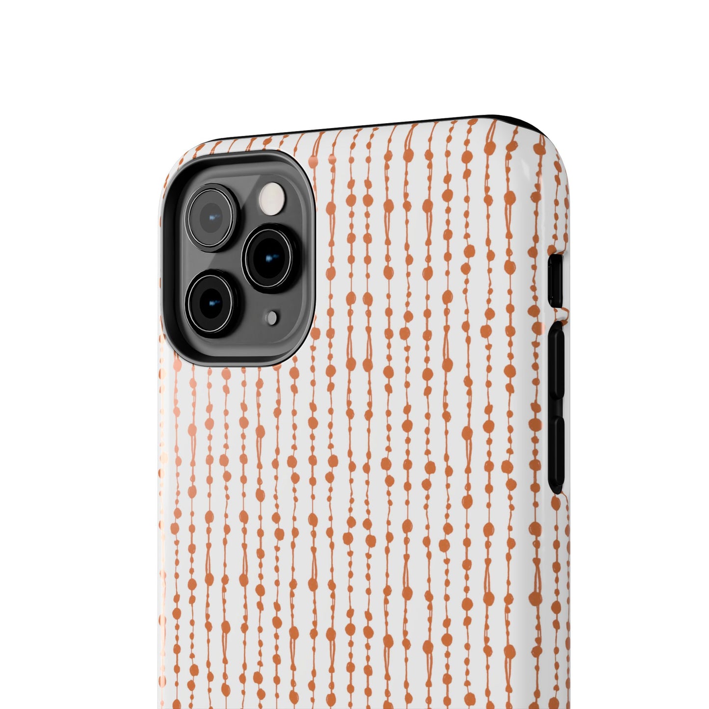 Beaded Curtain White / Bronze Phone Case