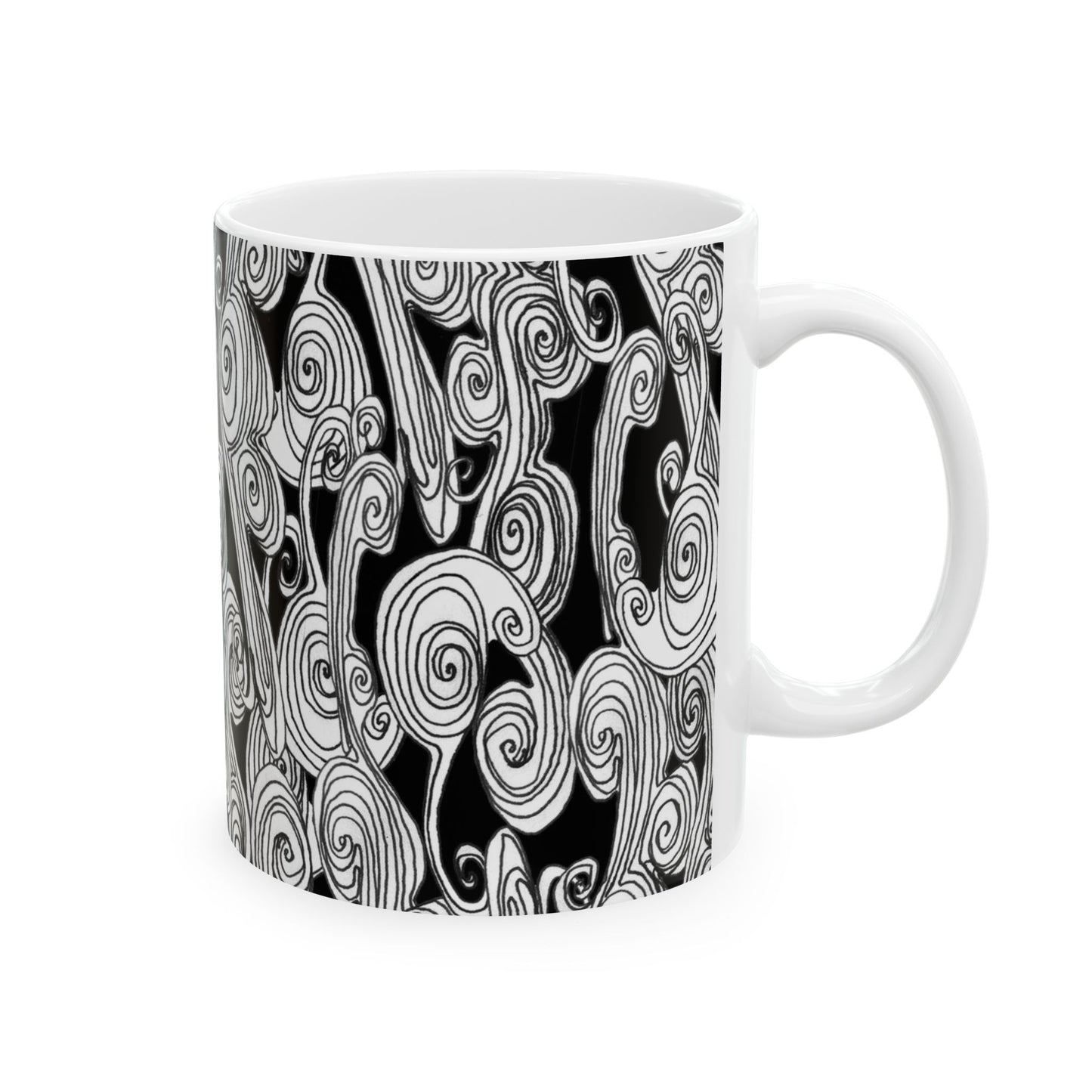 Bark Bark Black / White Cup