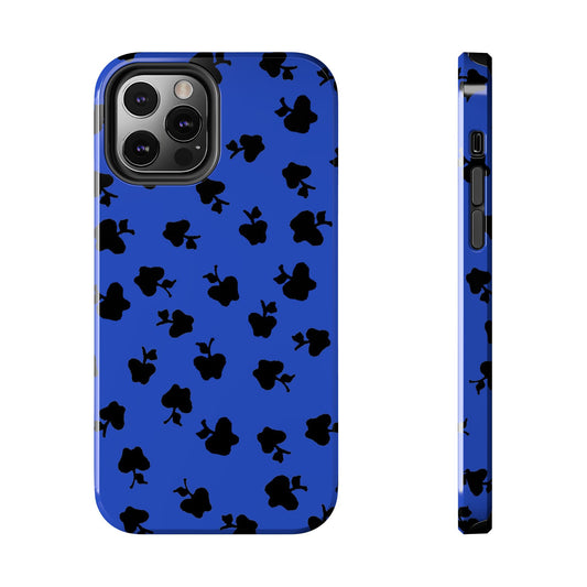 Happy Apples Blue / Black Phone Case