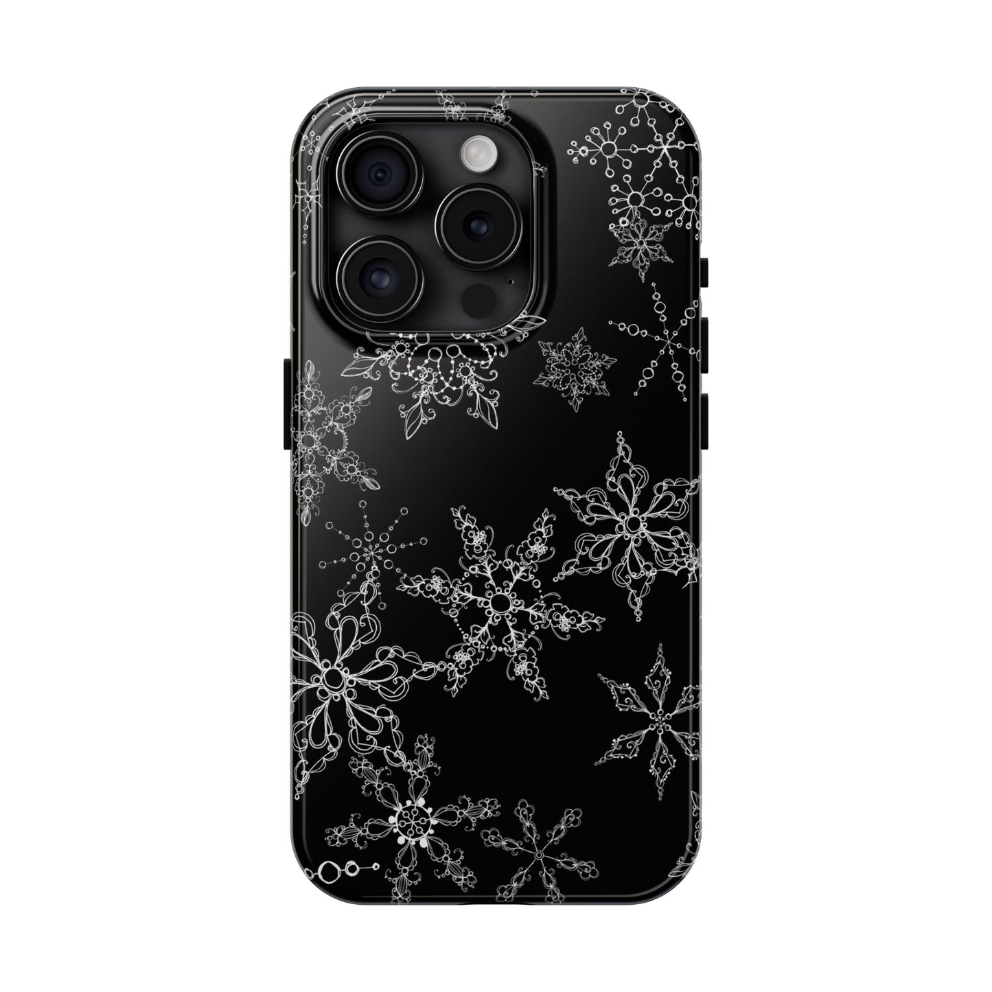 Random Flakes Black Phone Case
