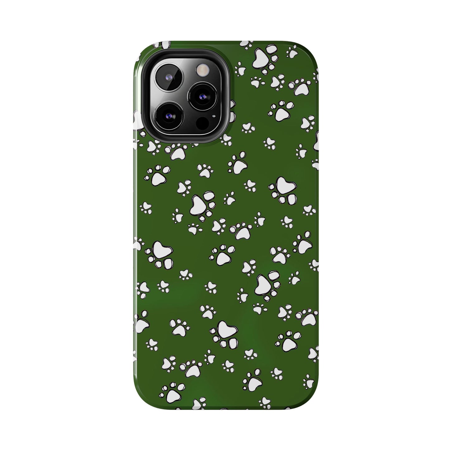Paw Flakes Green Phone Case