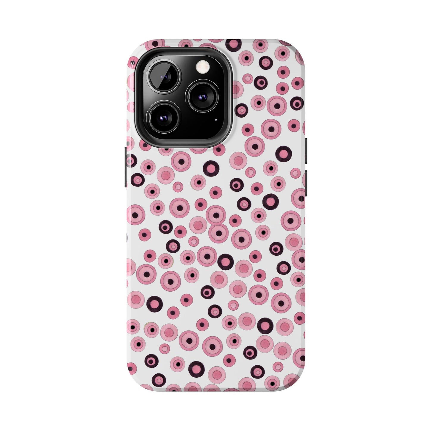 Dots White / Pink Phone Case
