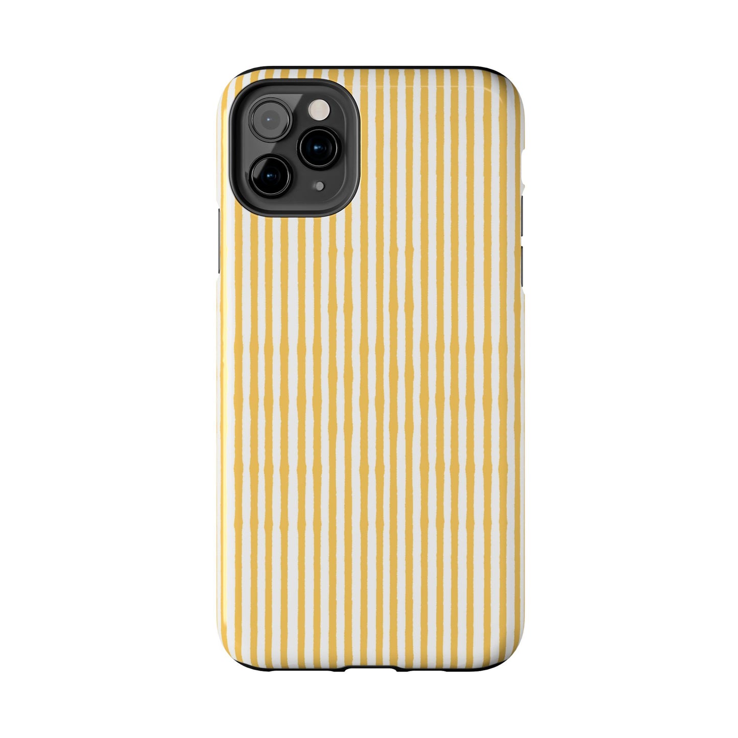 Lazy Stripe Yellow / White Phone Case