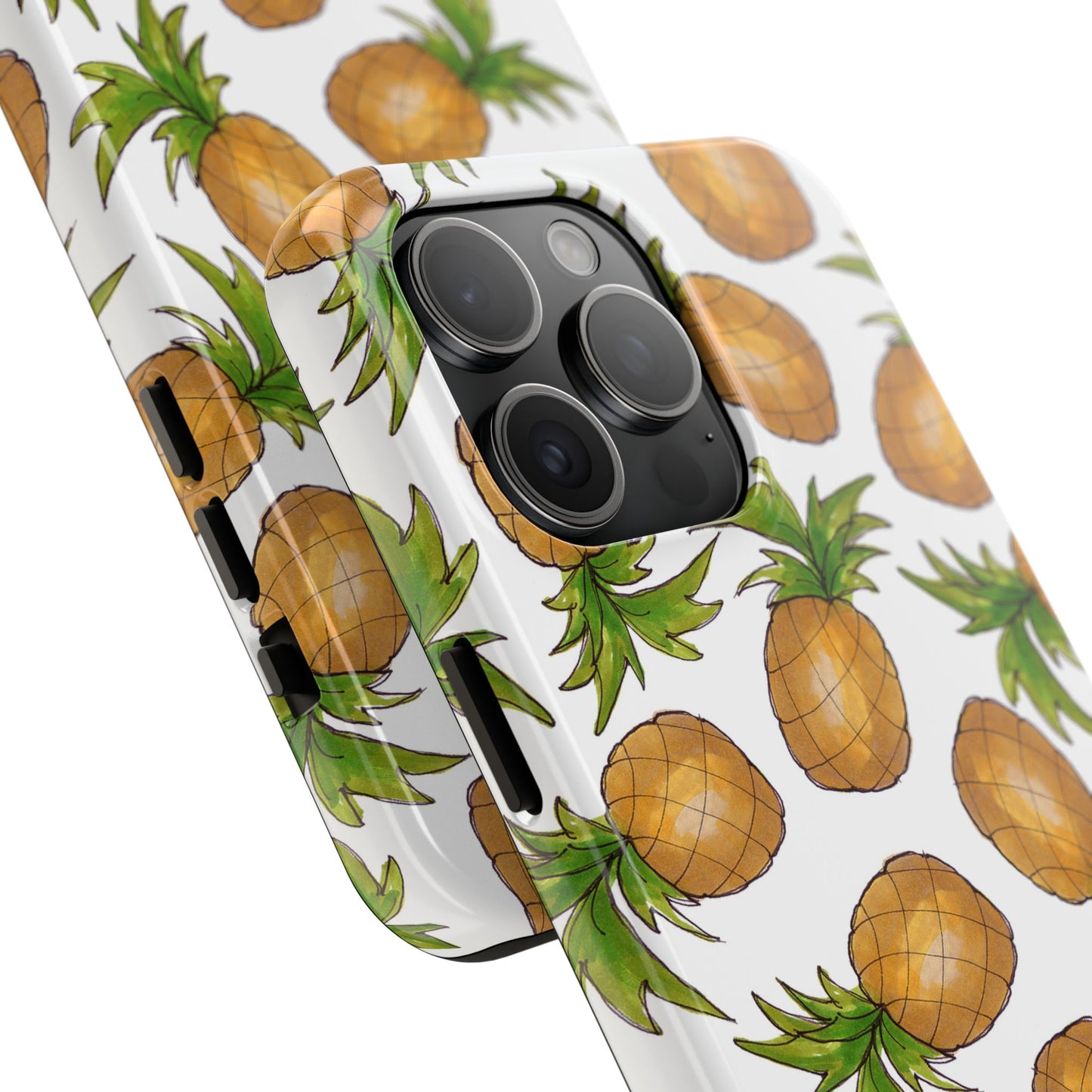 Pineapple Toss White Phone Case