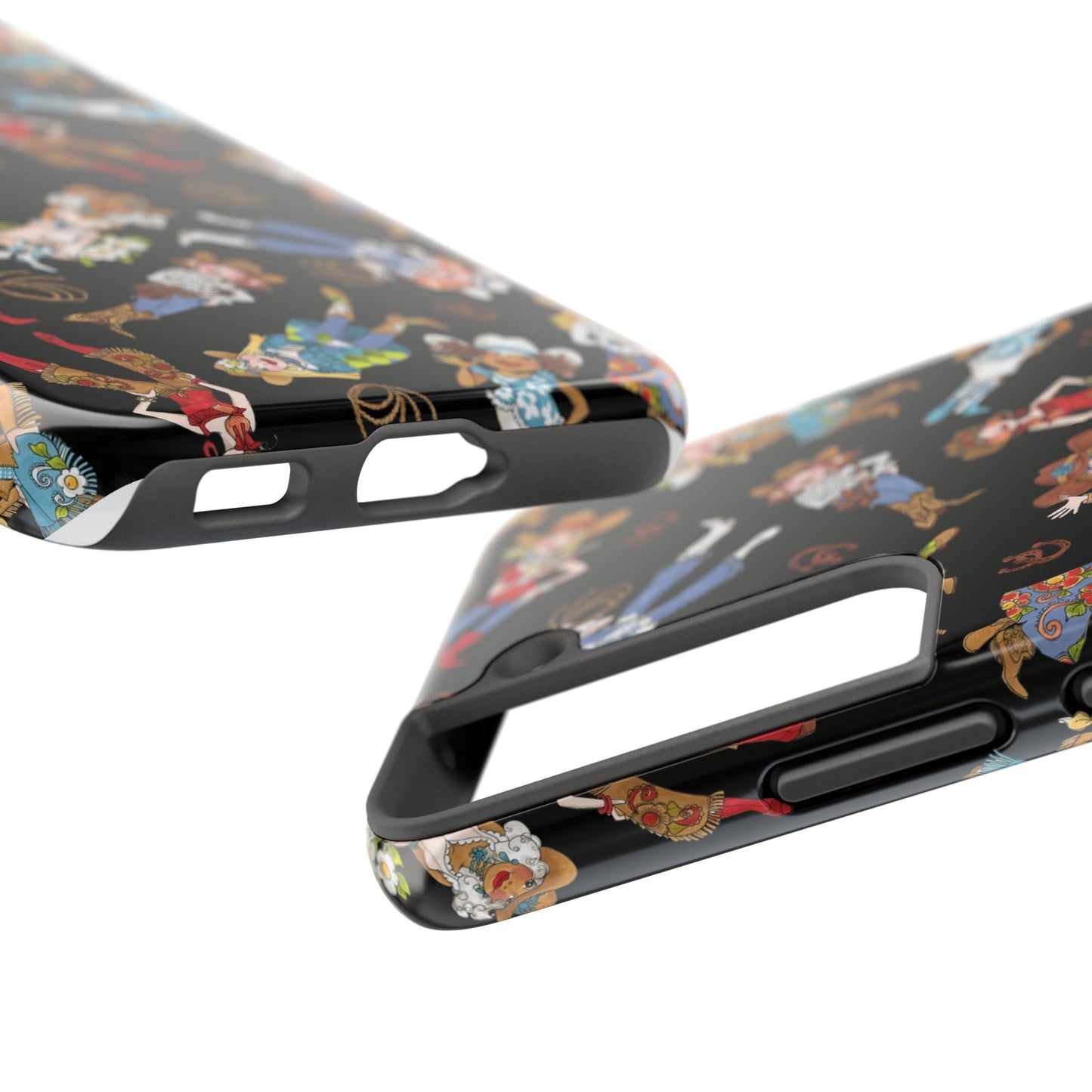 Tossed Cowgirls Black Phone Case