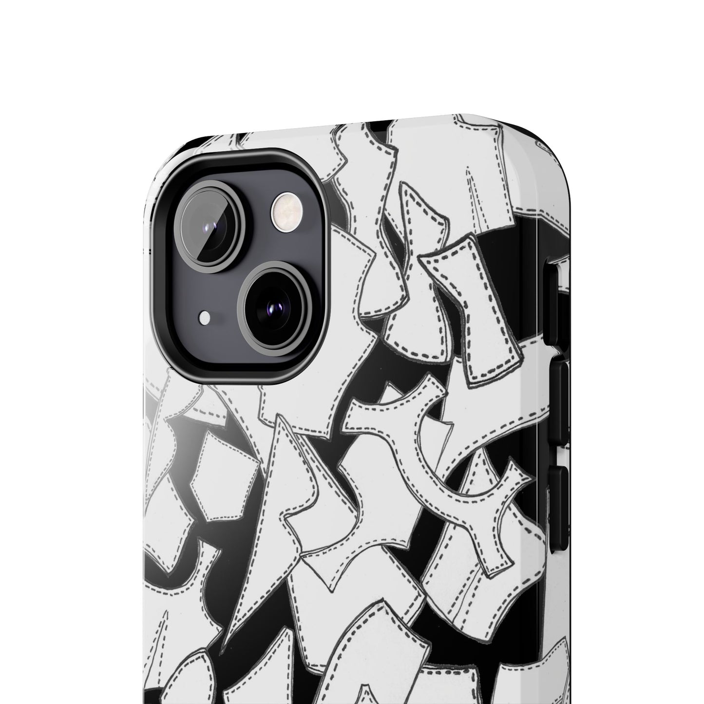 Pattern Pieces Black Phone Case