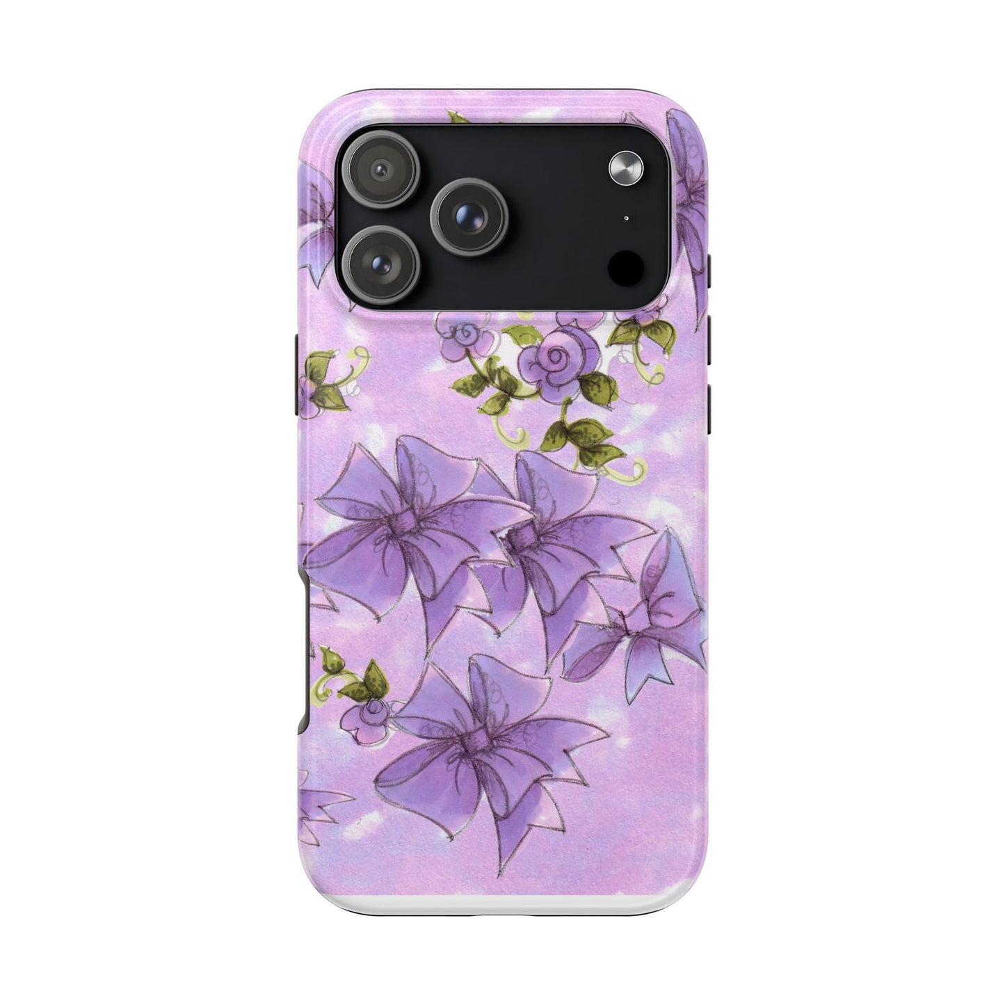 Bows & Flowers Purple Phone Case