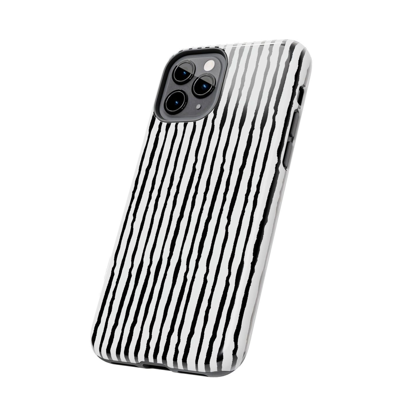 Sorta Stripe White / Black Phone Case