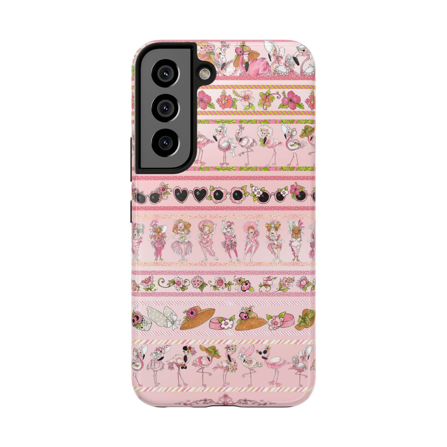 Flam Borders Pink Phone Case