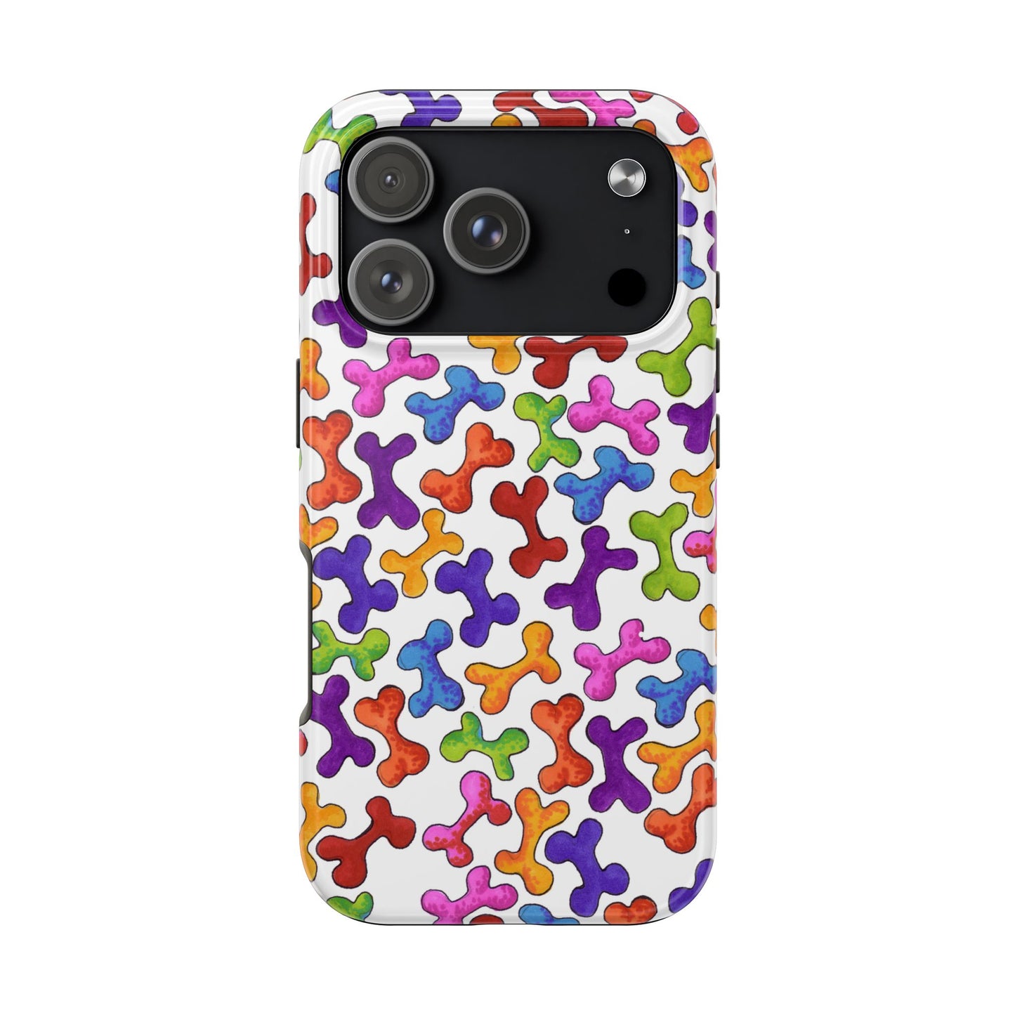 Fancy Bones White / Multi Phone Case