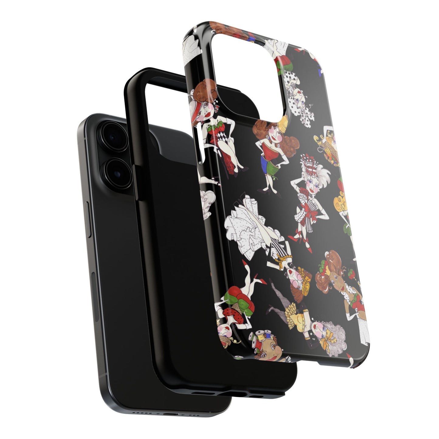 Sew Tossed Black Phone Case