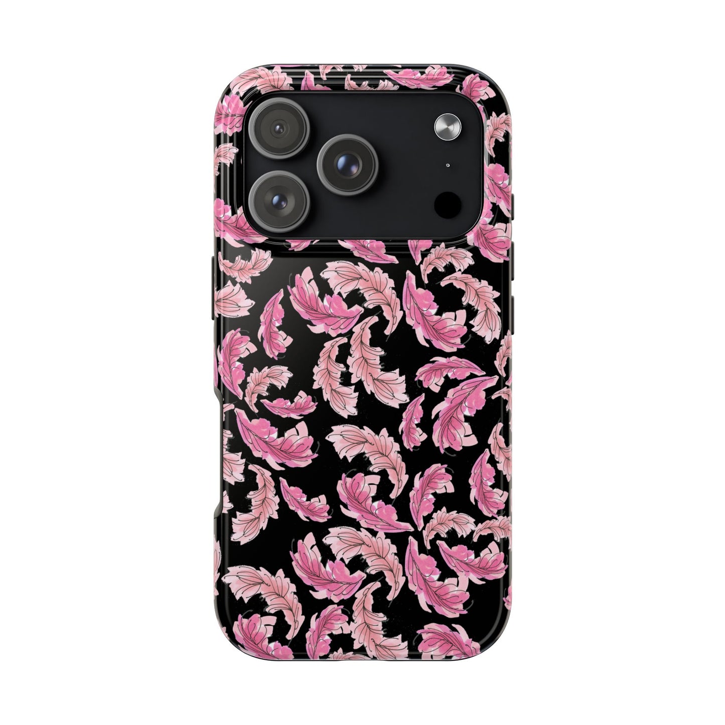 Flam Feathers Black Phone Case