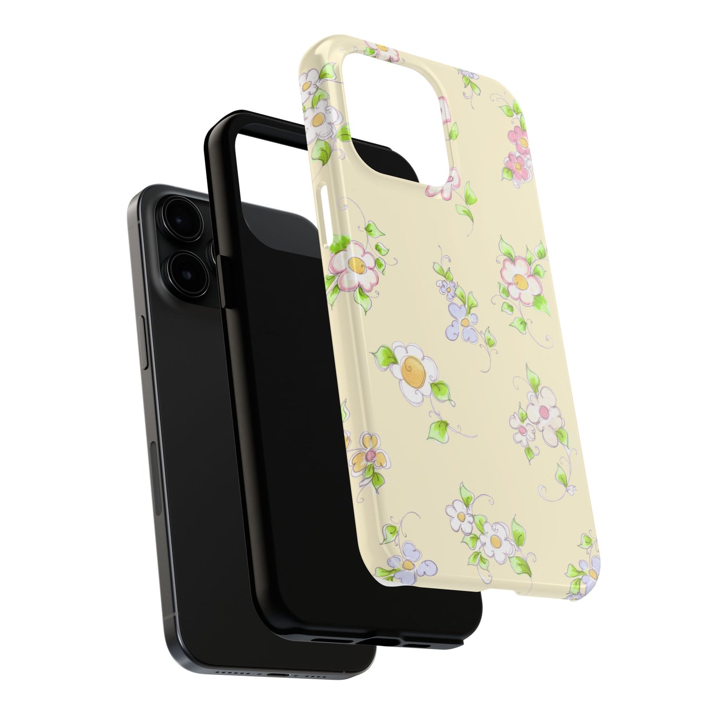 Precious Posies Yellow Phone Case