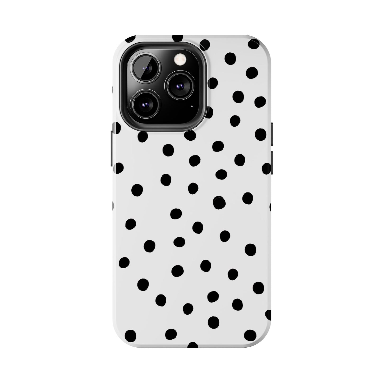 Dot White / Black Phone Case