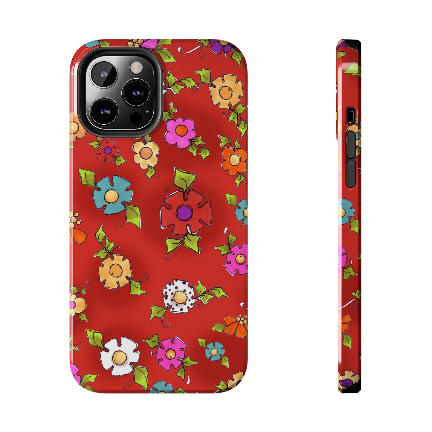 Happy Blooms Red Phone Case