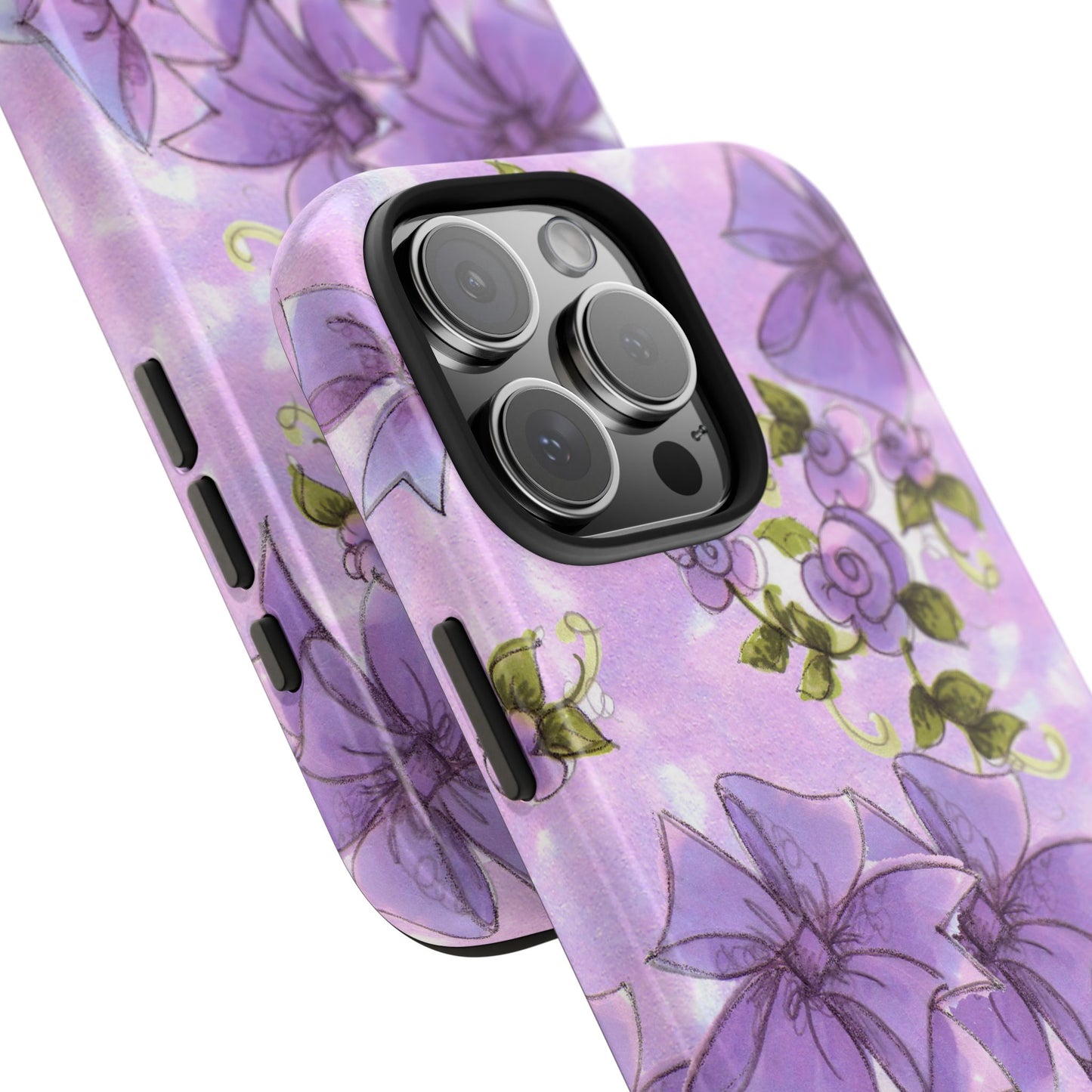 Bows & Flowers Purple Phone Case