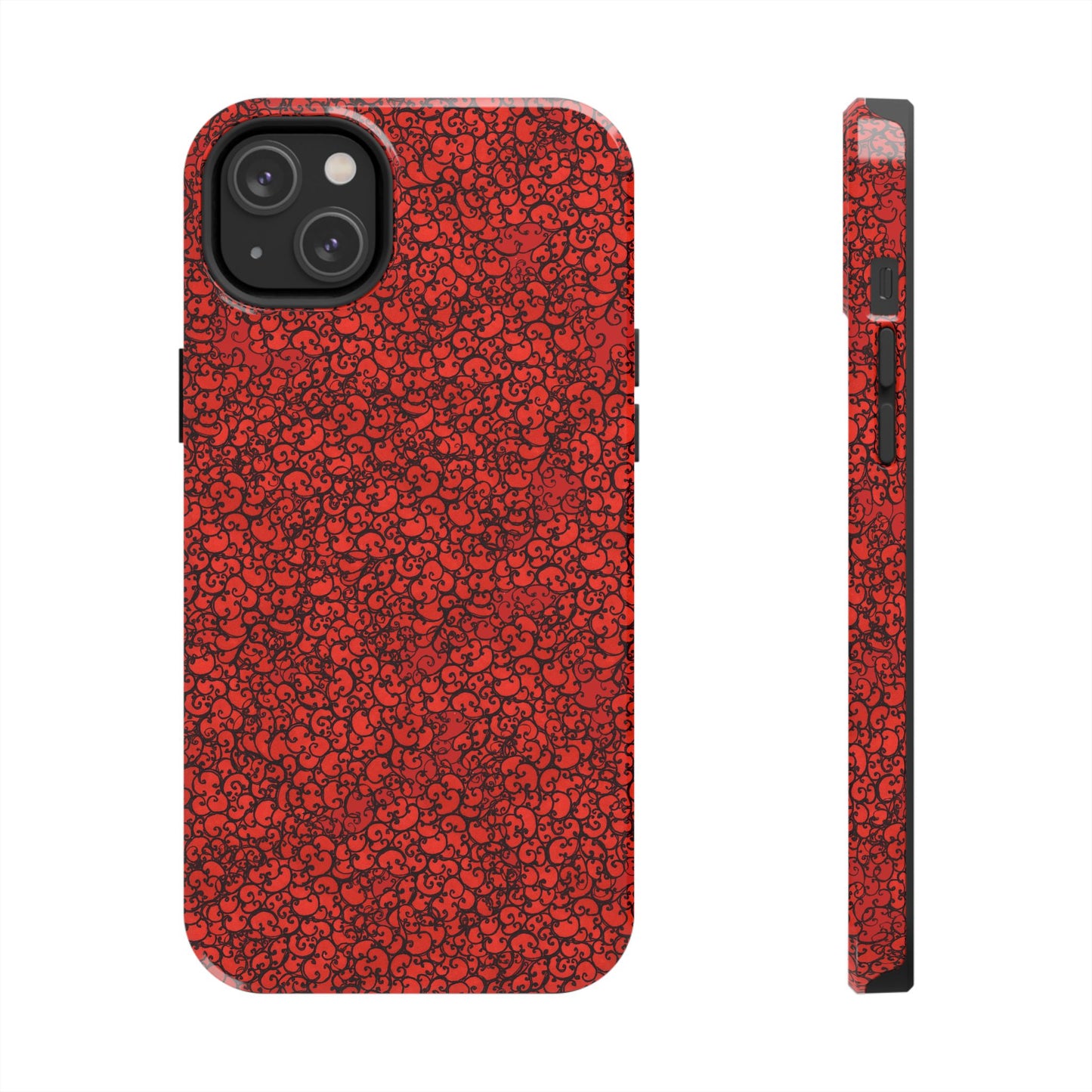 Scrollie Red / Black Phone Case