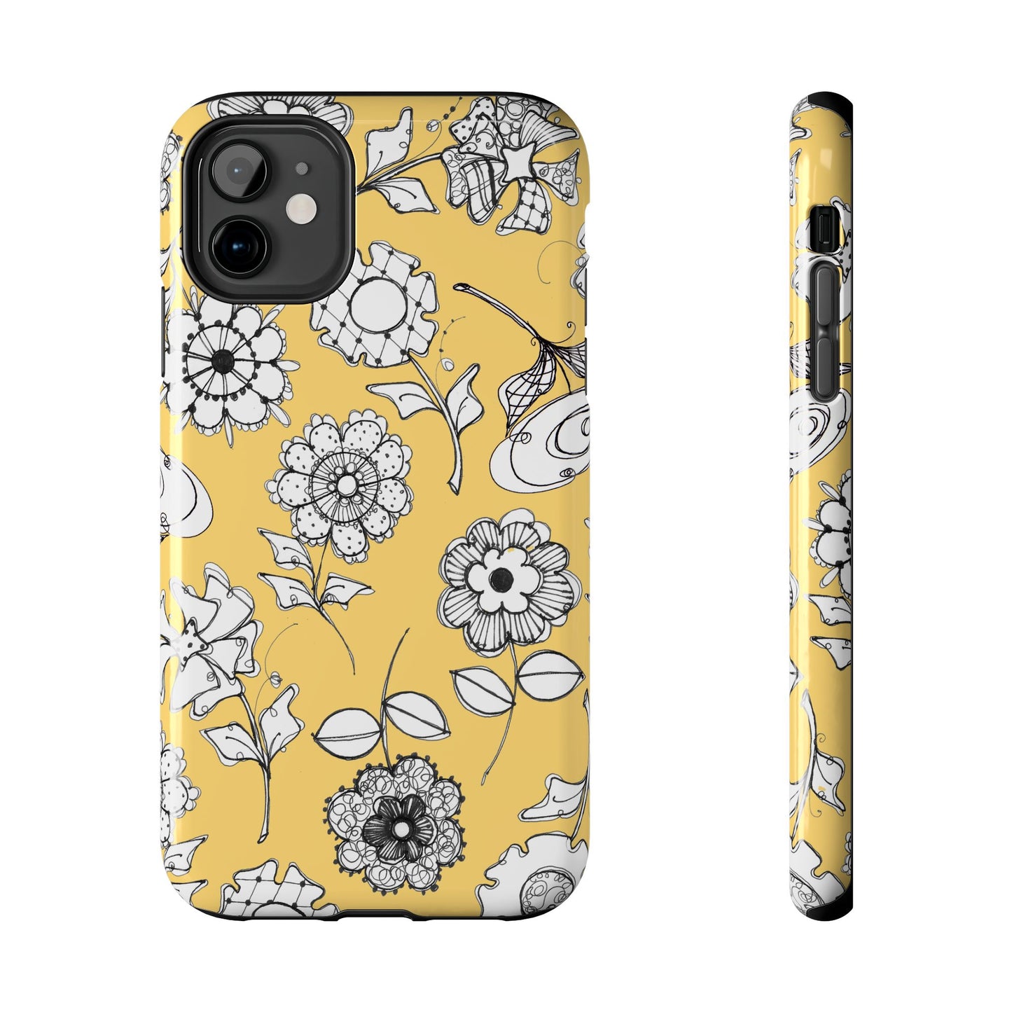Paper Posies Yellow Phone Case
