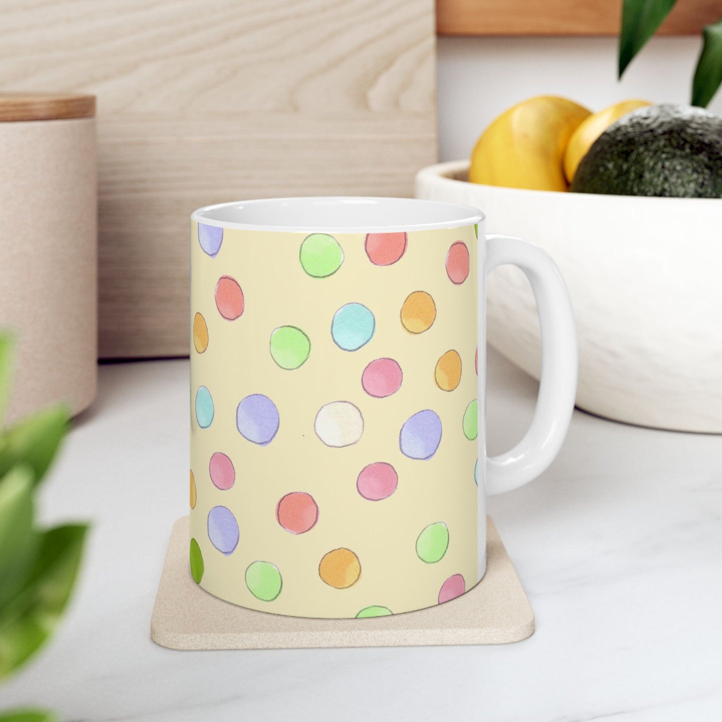 Happy Dots Yellow Cup