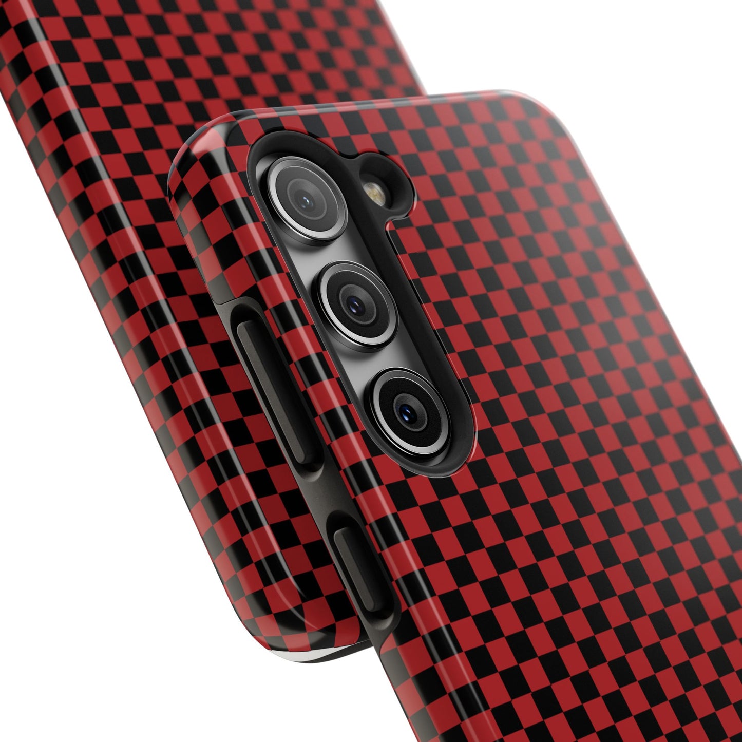Checkerboard Red / Black Phone Case