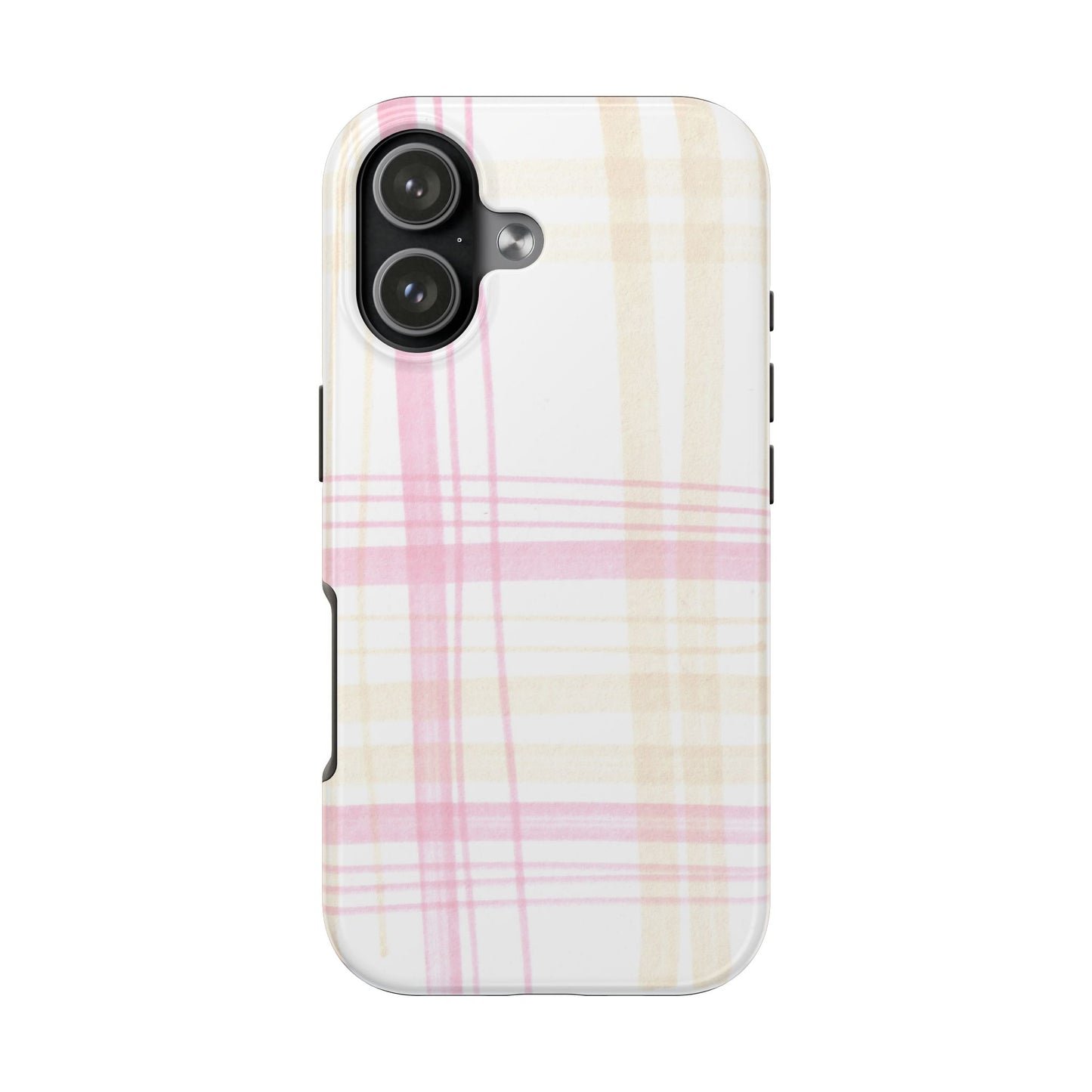 Flower Model Plaid Phone Case