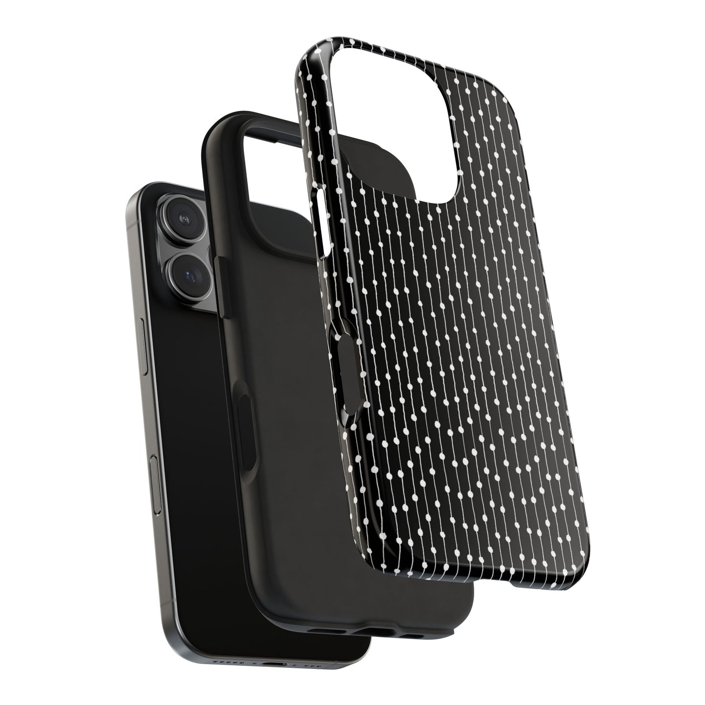 Pin Stripe Black / White Phone Case