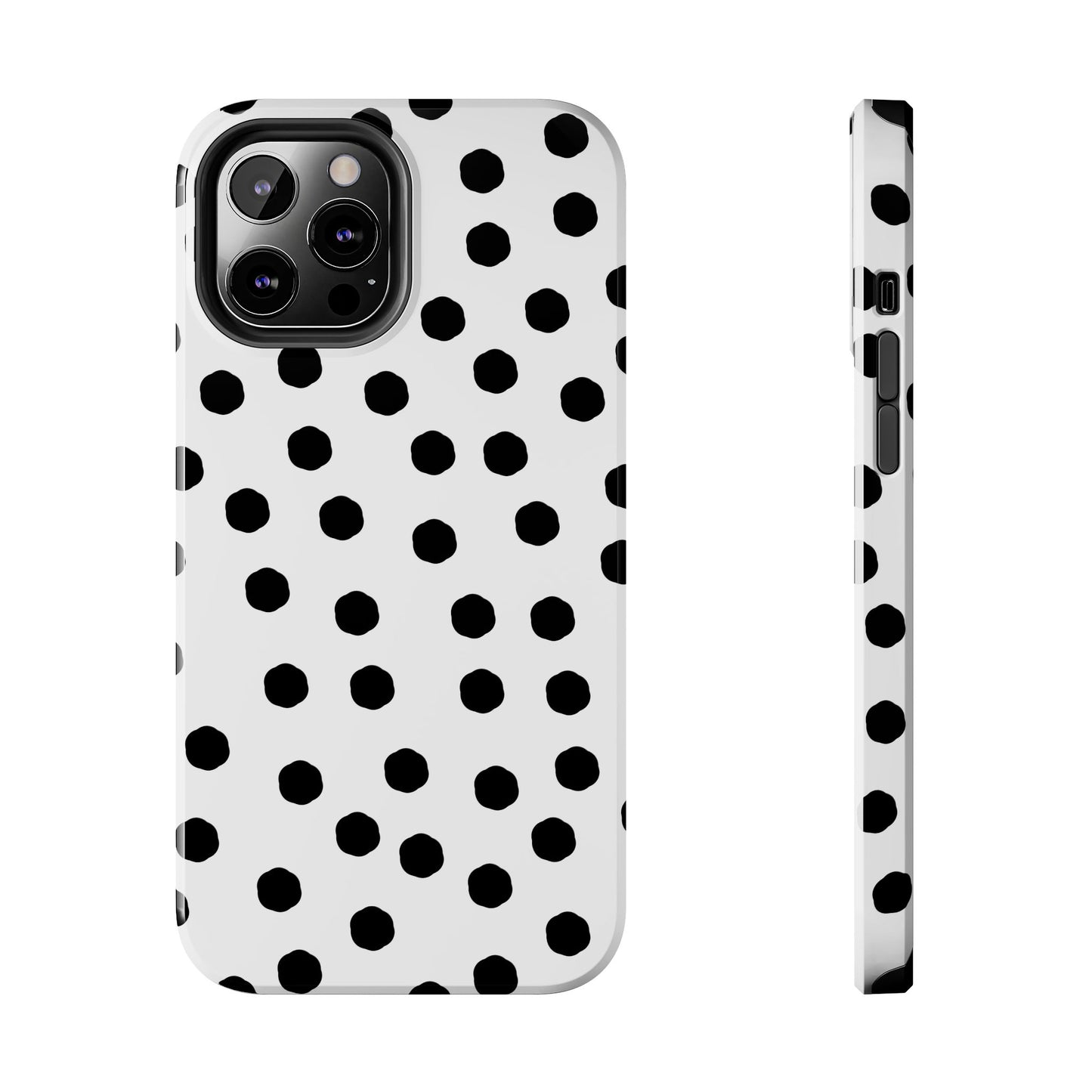 Jumbo Dots White / Black Phone Case