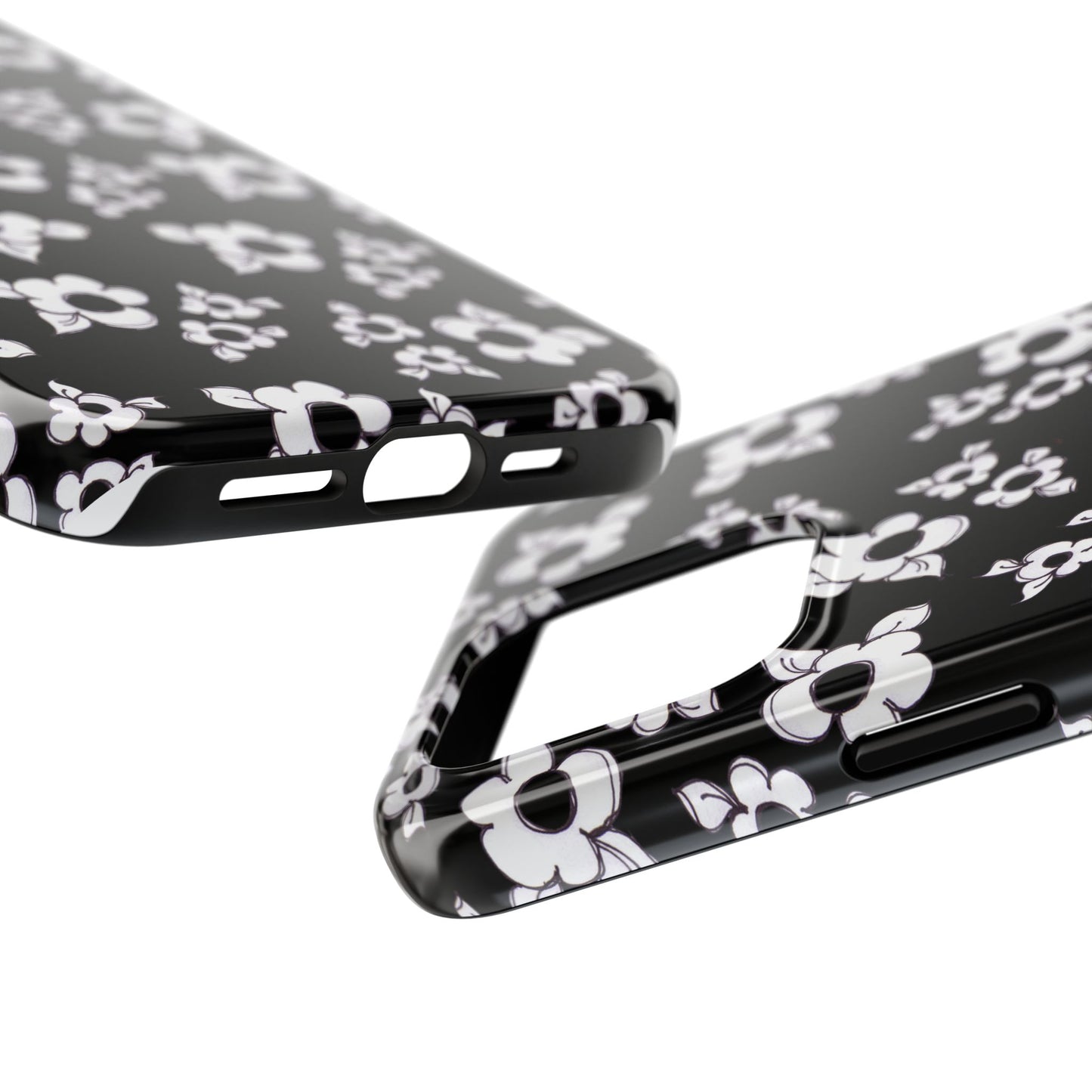 Daisy Cluster Black / White Phone Case