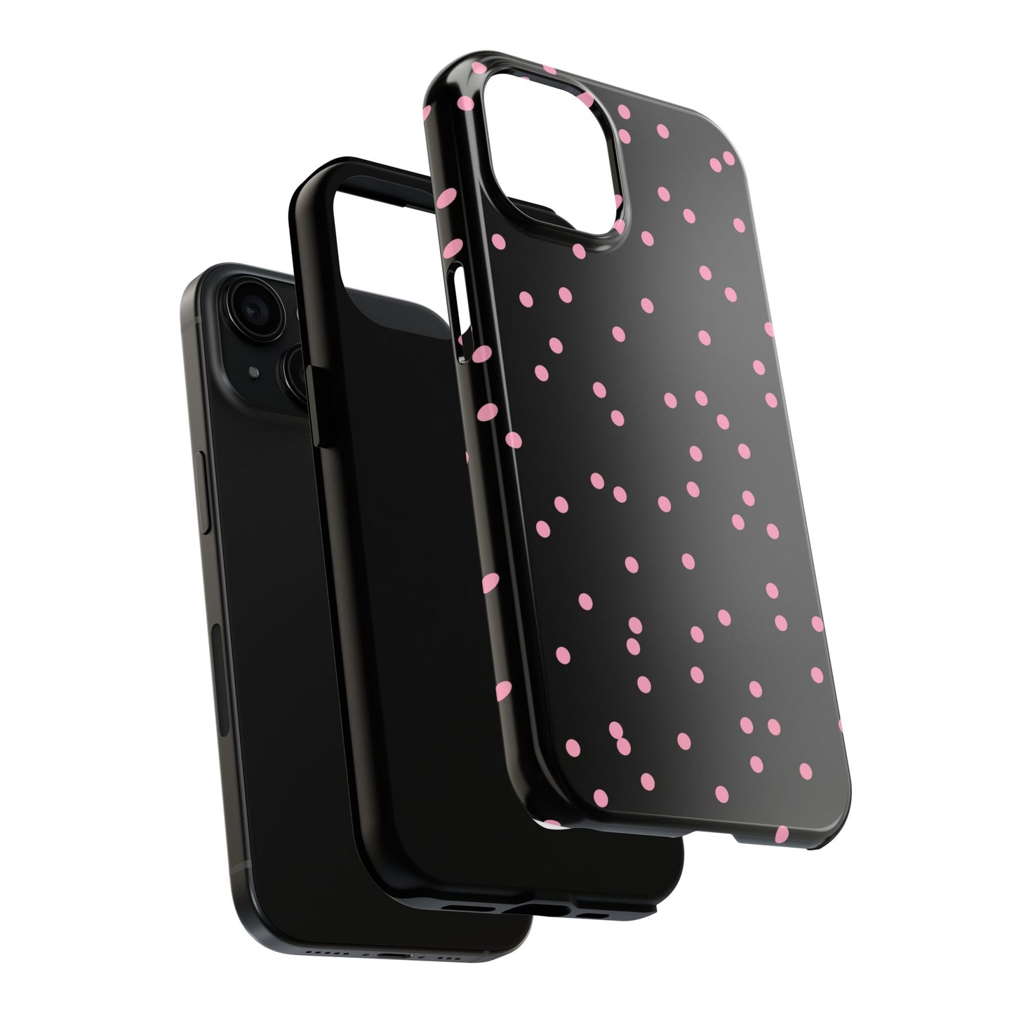 Space Dots Black / Pink Phone Case