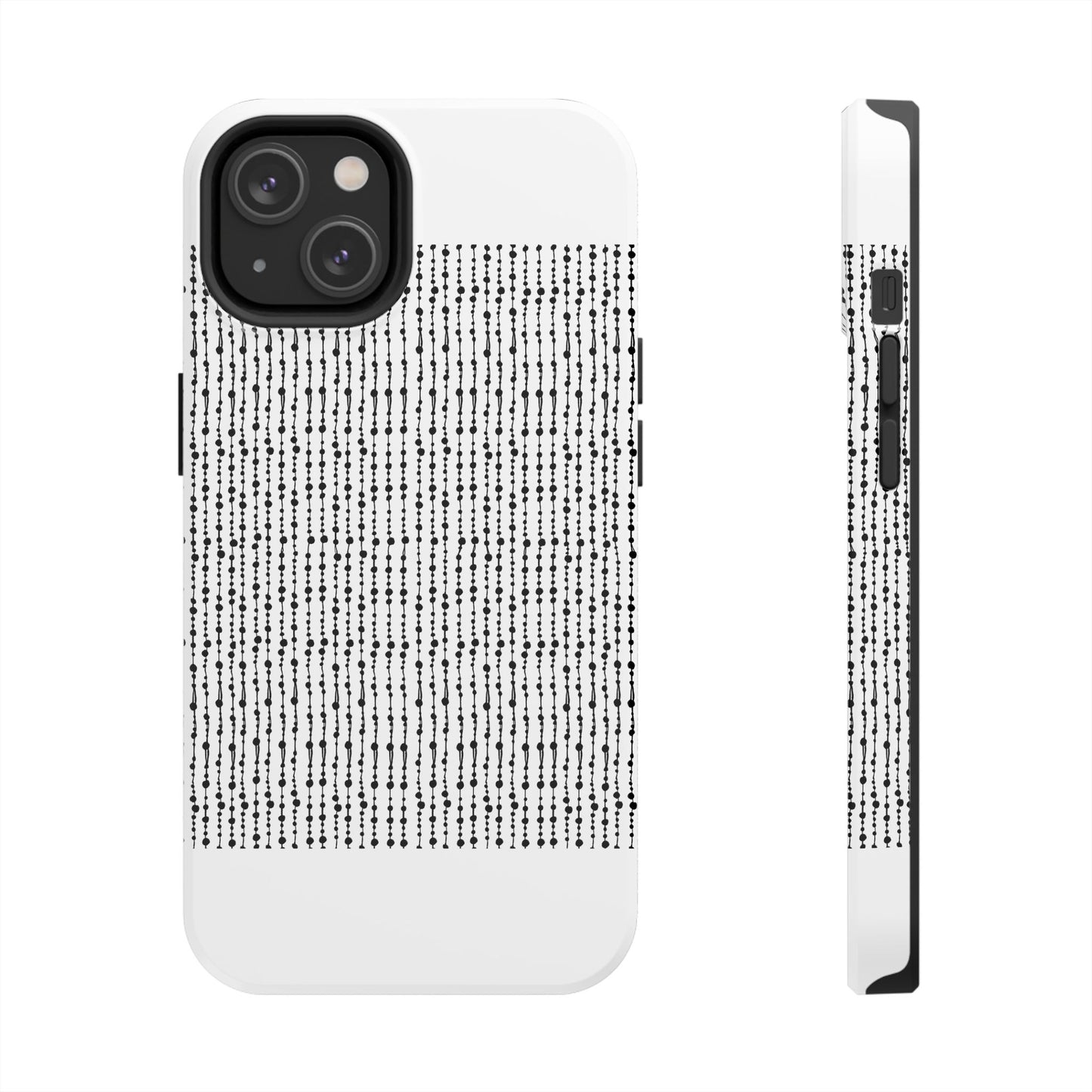 Beaded Curtain White / Black Phone Case