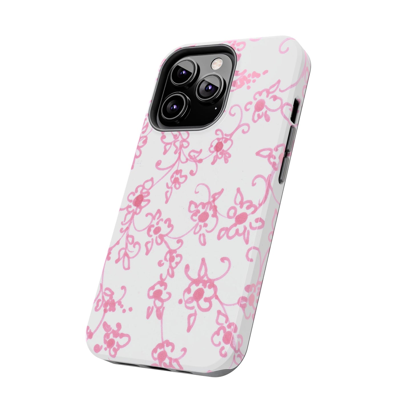 Juliette Ladies White / Pink Flowers Phone Case