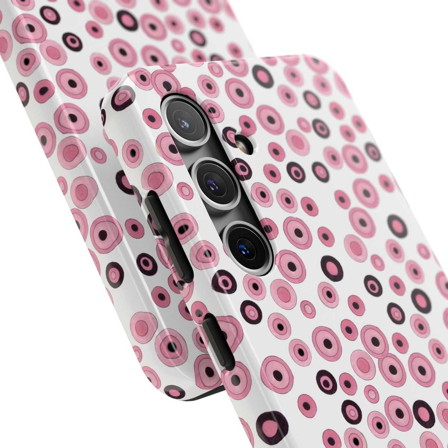 Dots White / Pink Phone Case