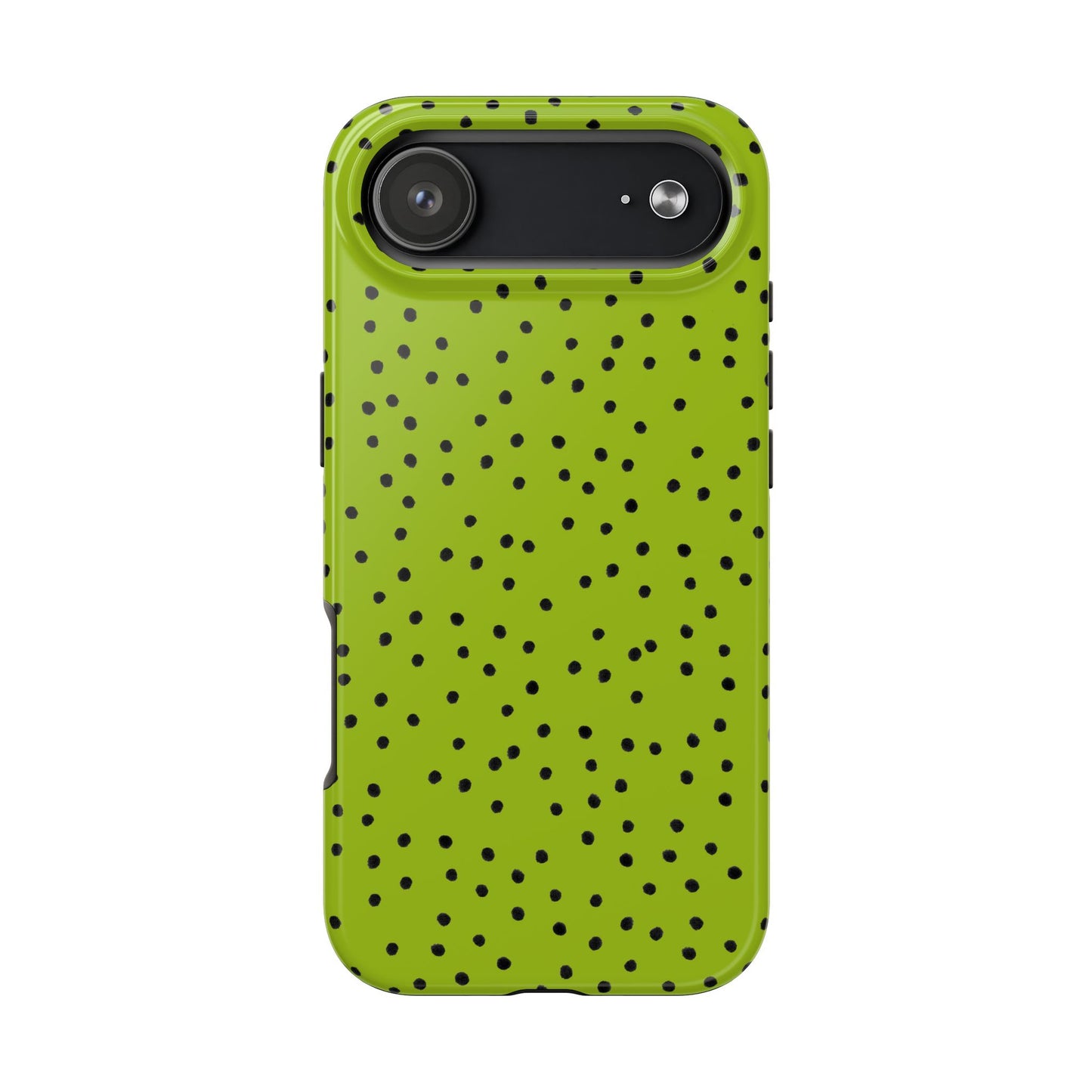 Dinky Dots Chartreuse / Black Phone Case