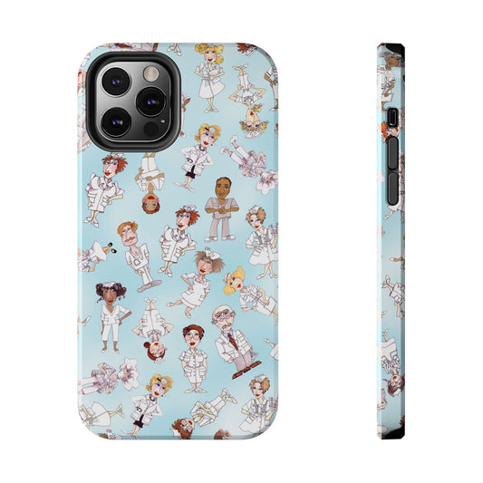 Tossed Nurses Aqua Phone Case
