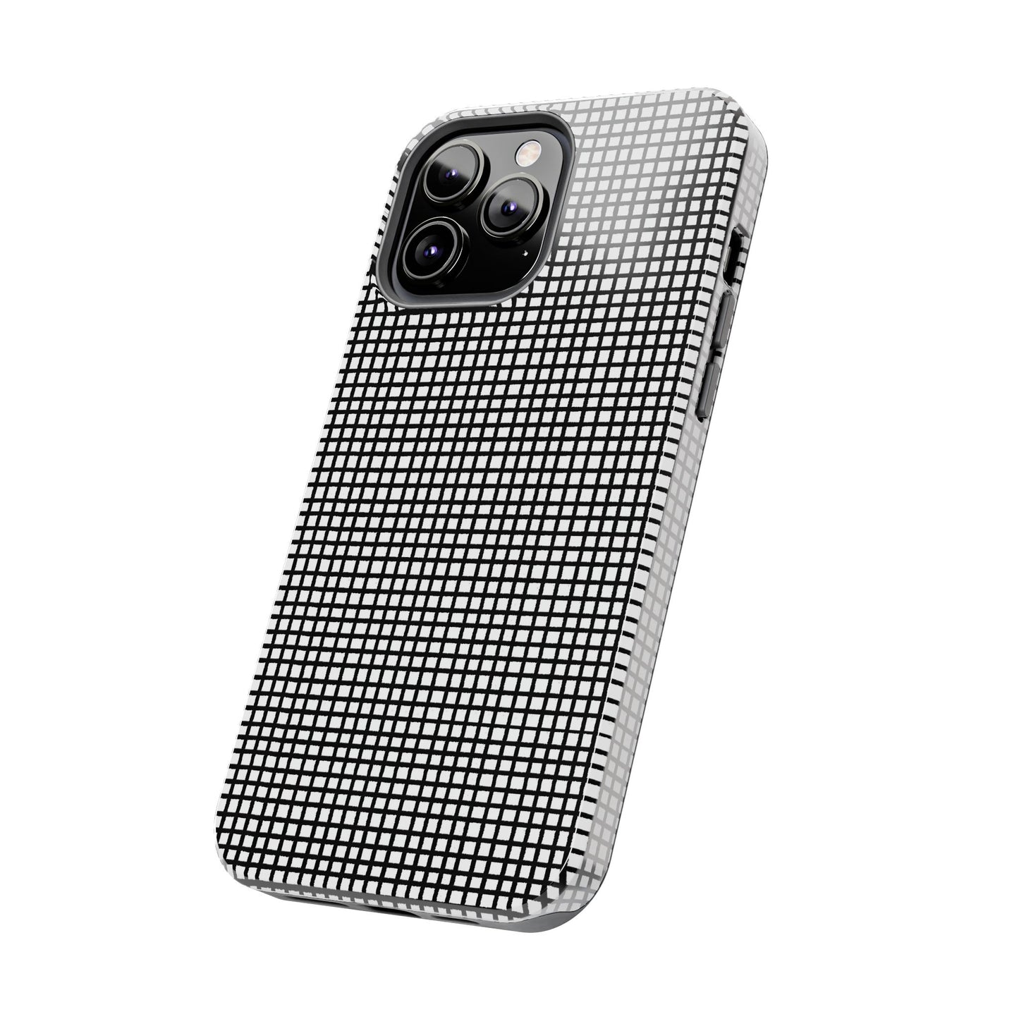 Gingham Black / White Phone Case