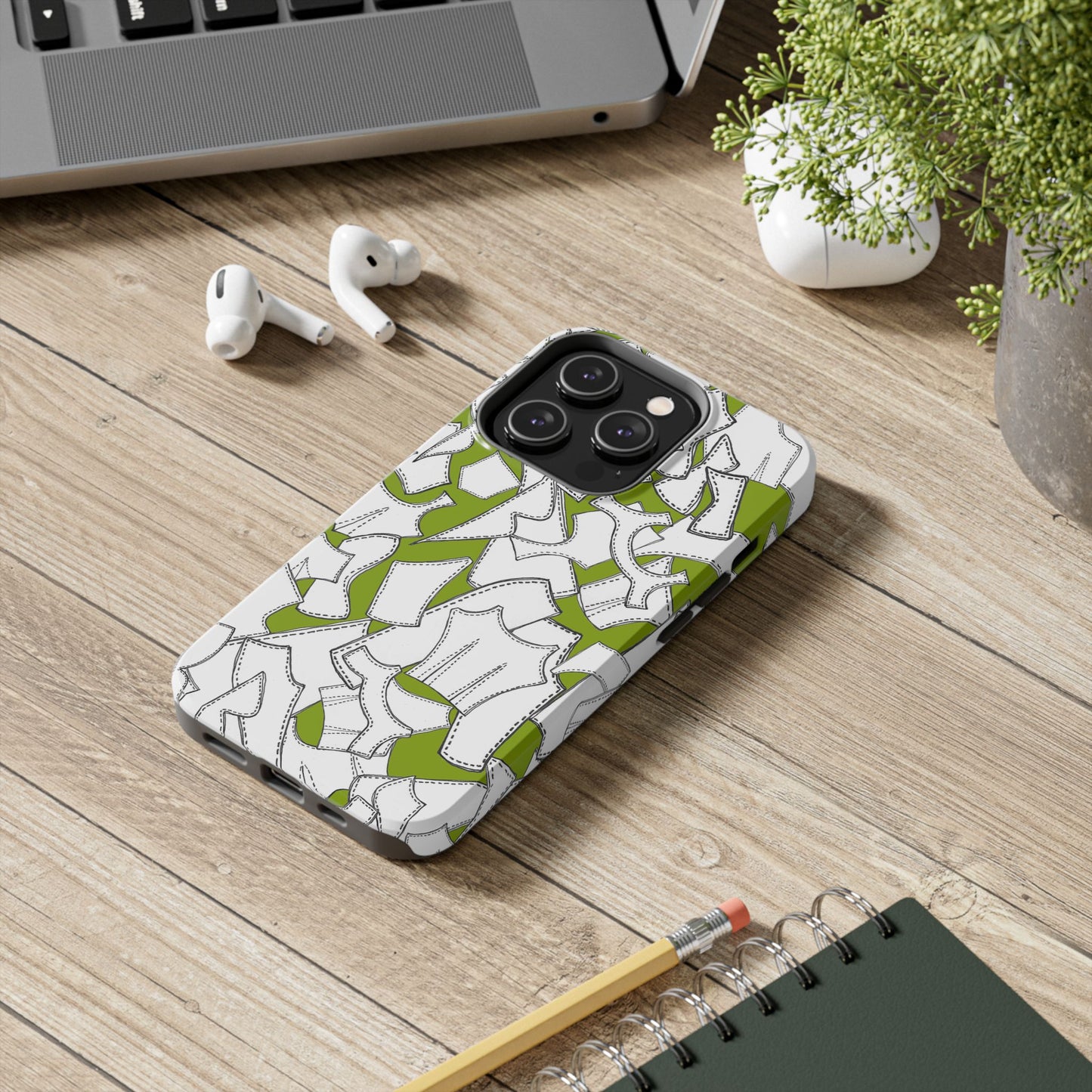 Pattern Pieces Chartreuse Phone Case