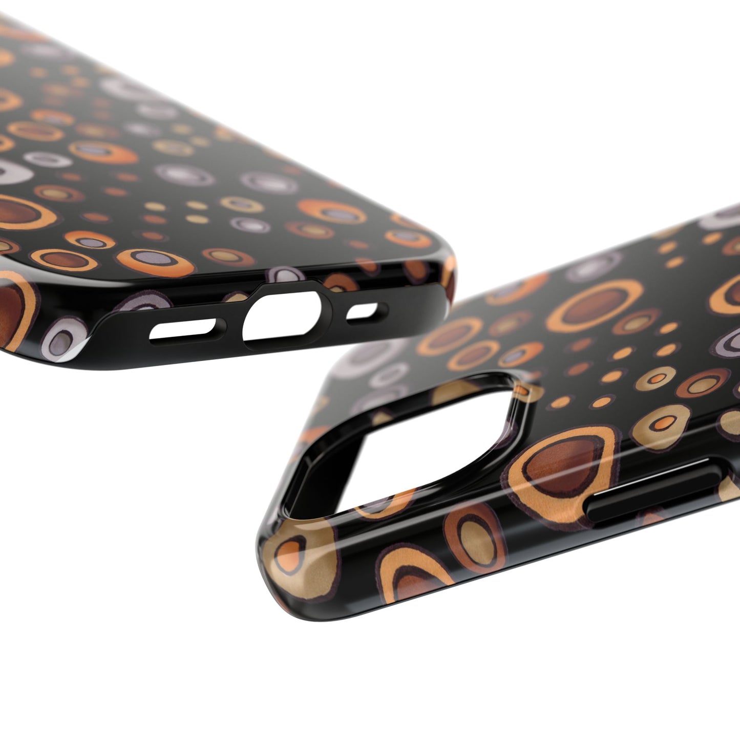 Doggy Dots Black Phone Case