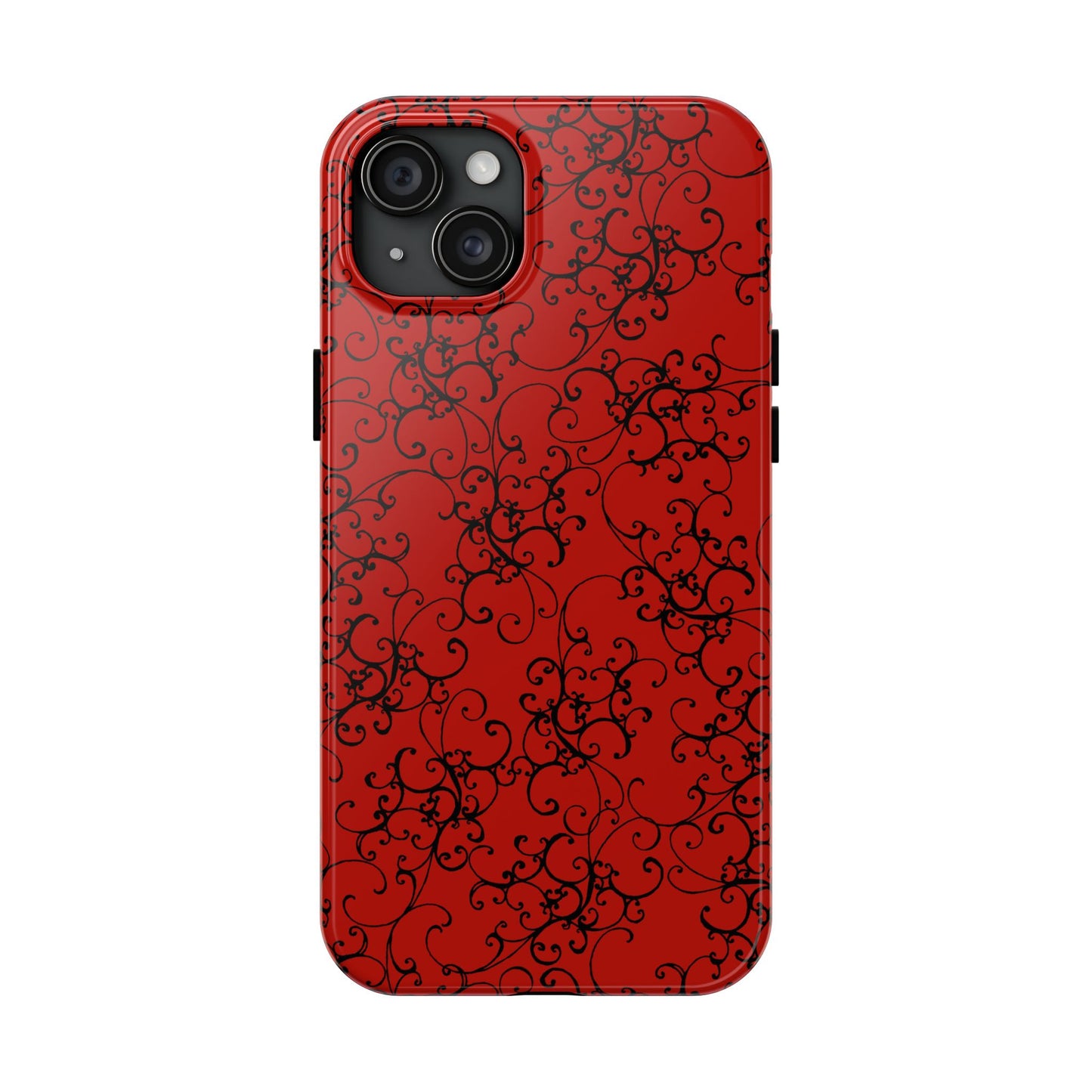 Elegant Scroll Red / Black Phone Case