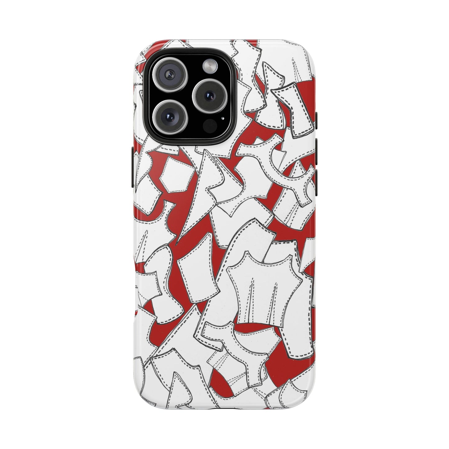 Pattern Pieces Red Phone Case