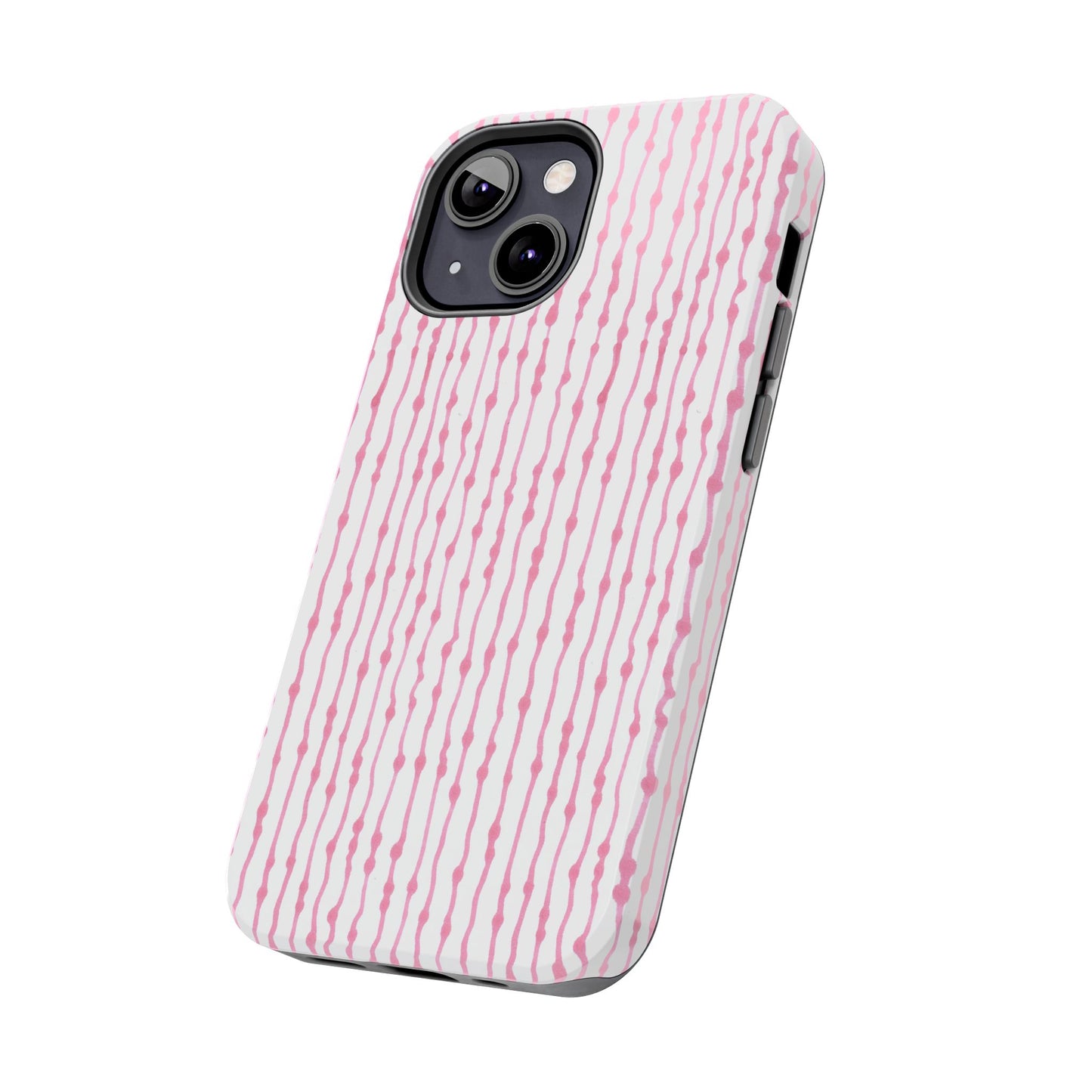 Faux Seersucker White / Pink Phone Case