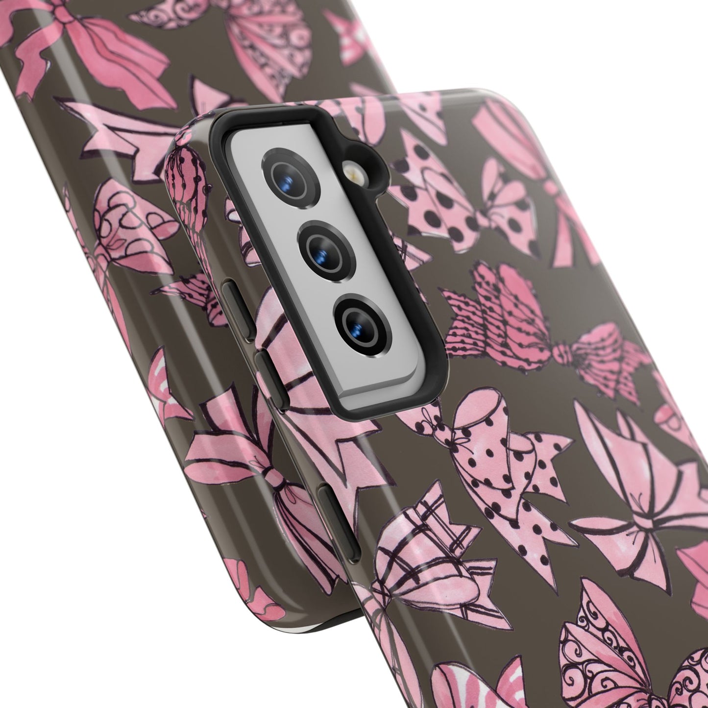 Blushing Bows Mocha Phone Case