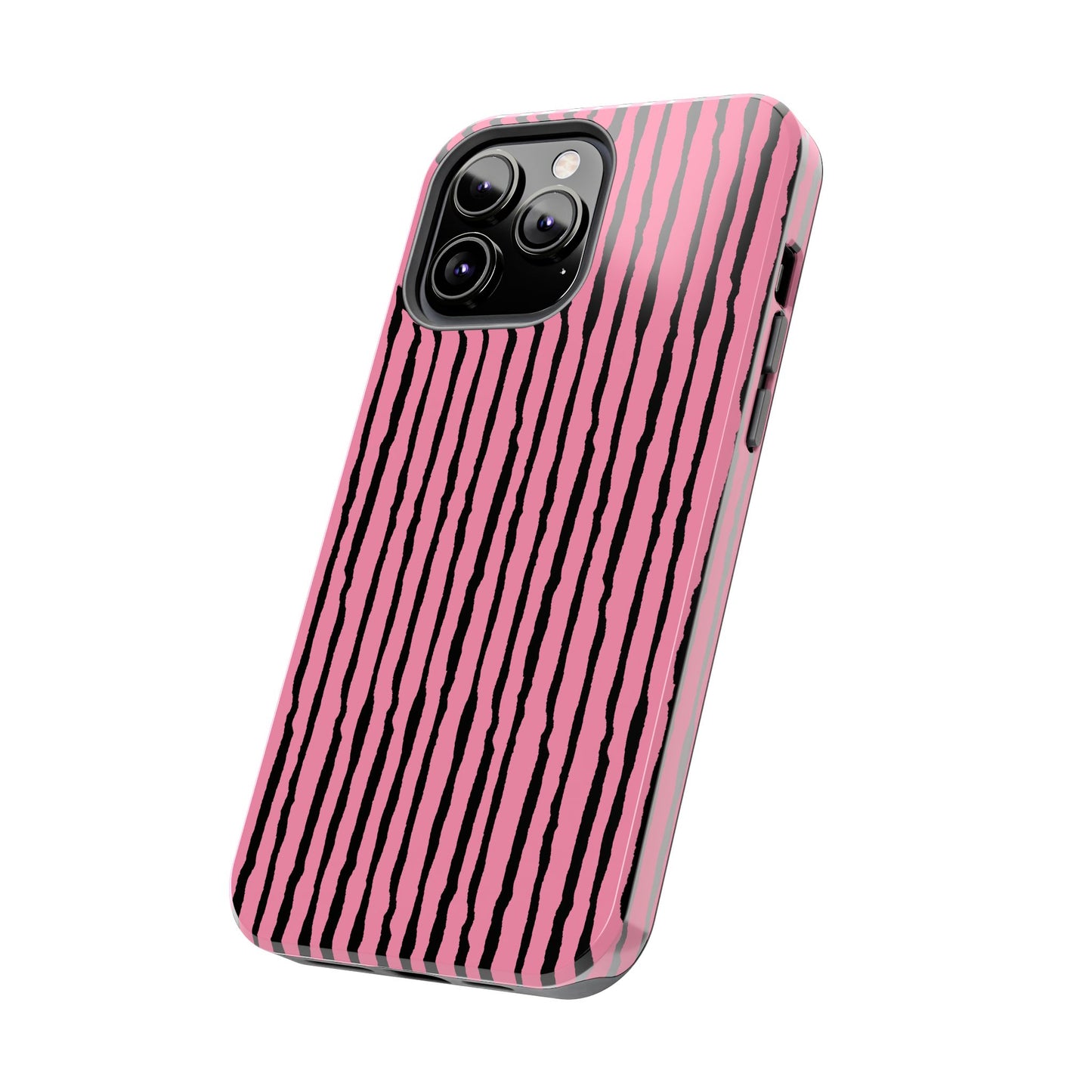 Sorta Stripe Bright Pink / Black Phone Case