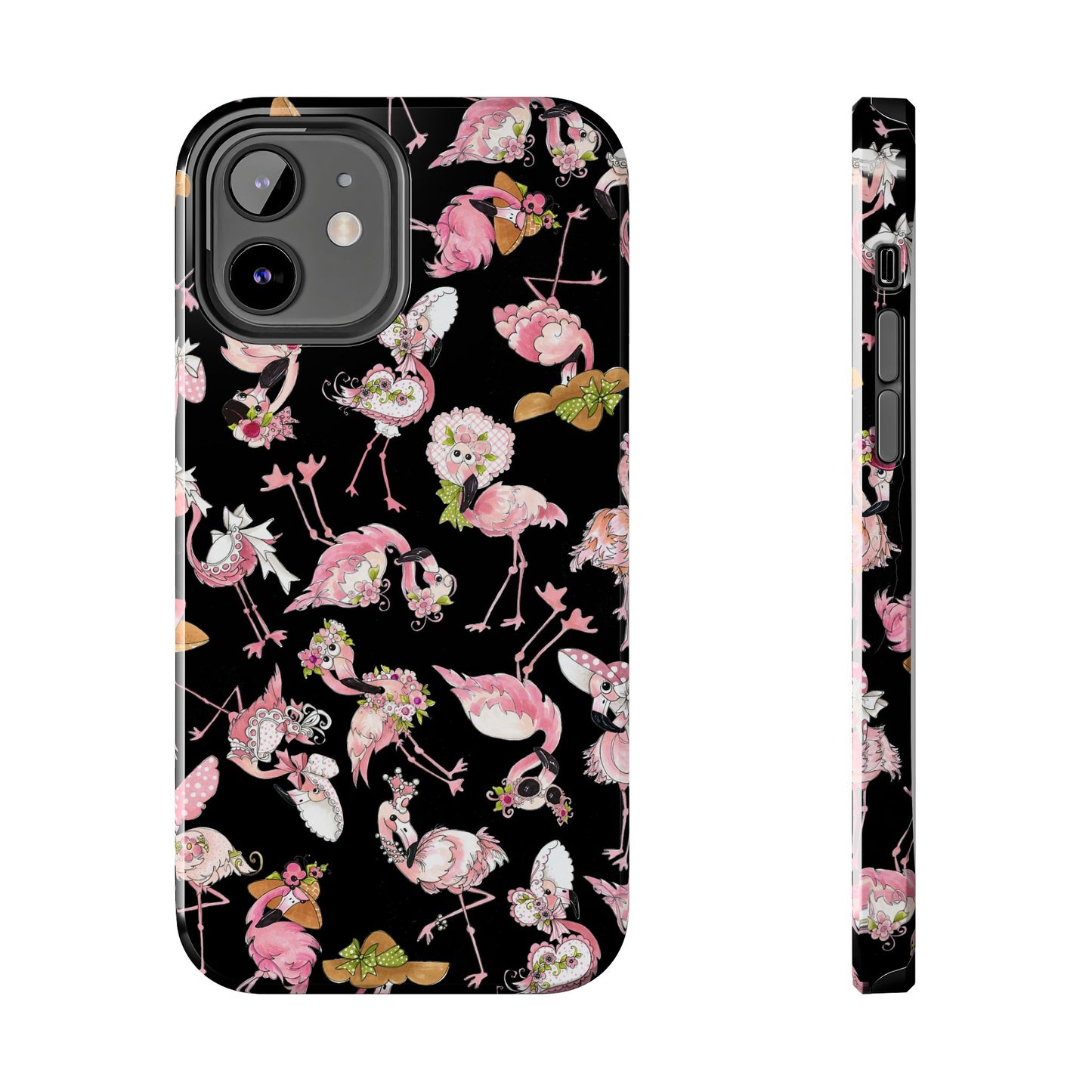 Tossed Flams Black Phone Case