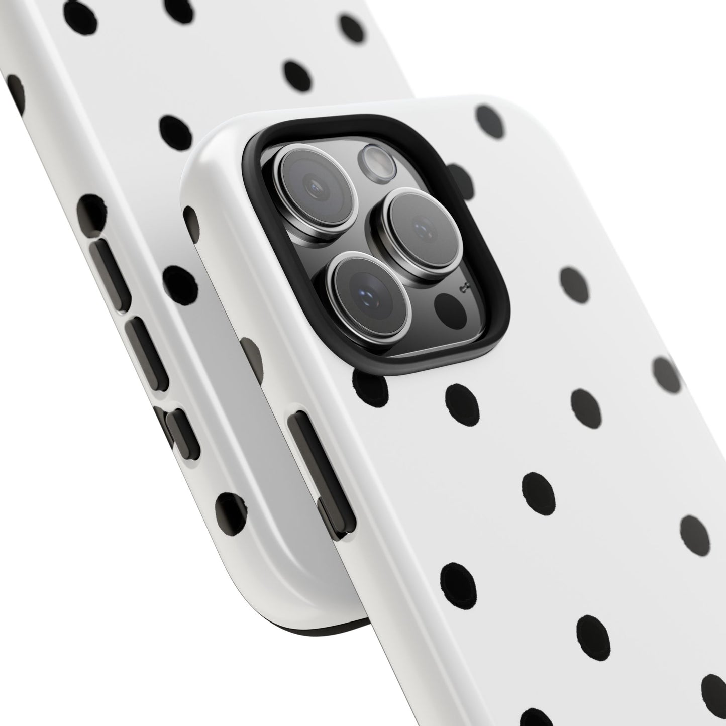 Space Dots White / Black Phone Case